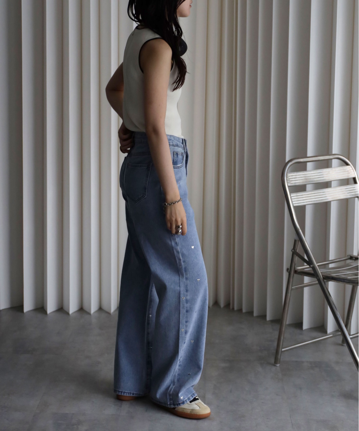 model：164cm. 着用サイズ：FREE