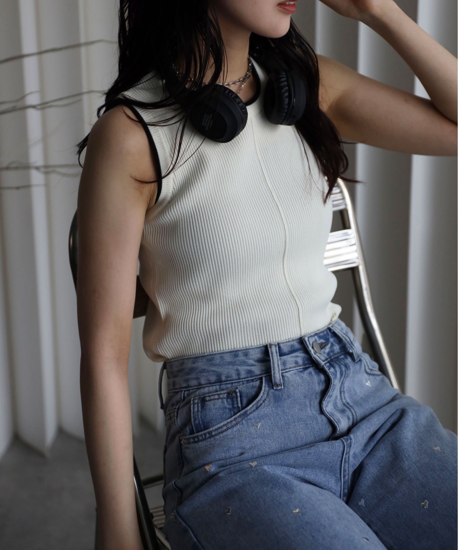 model：164cm. 着用サイズ：FREE