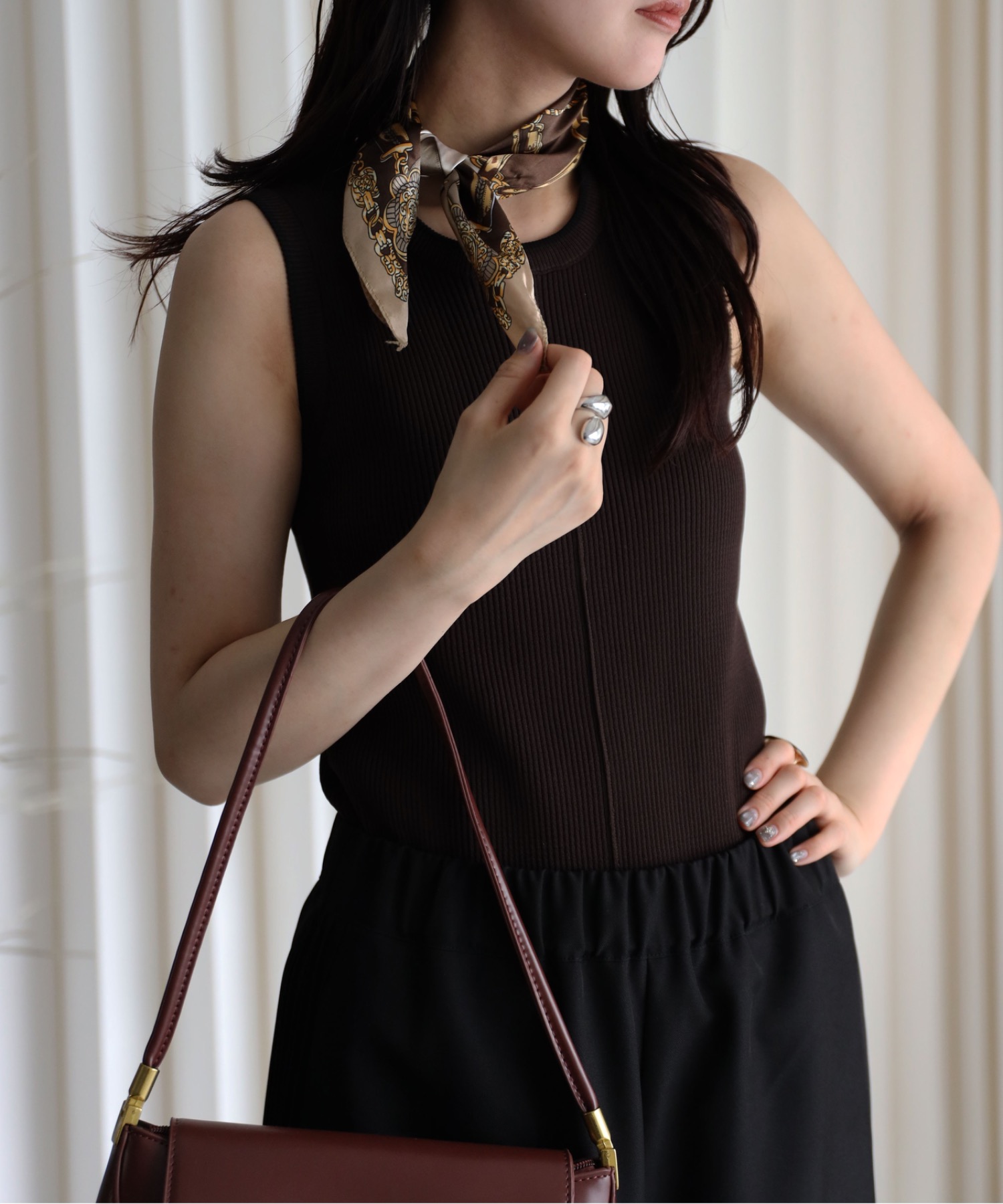 model：164cm. 着用サイズ：FREE