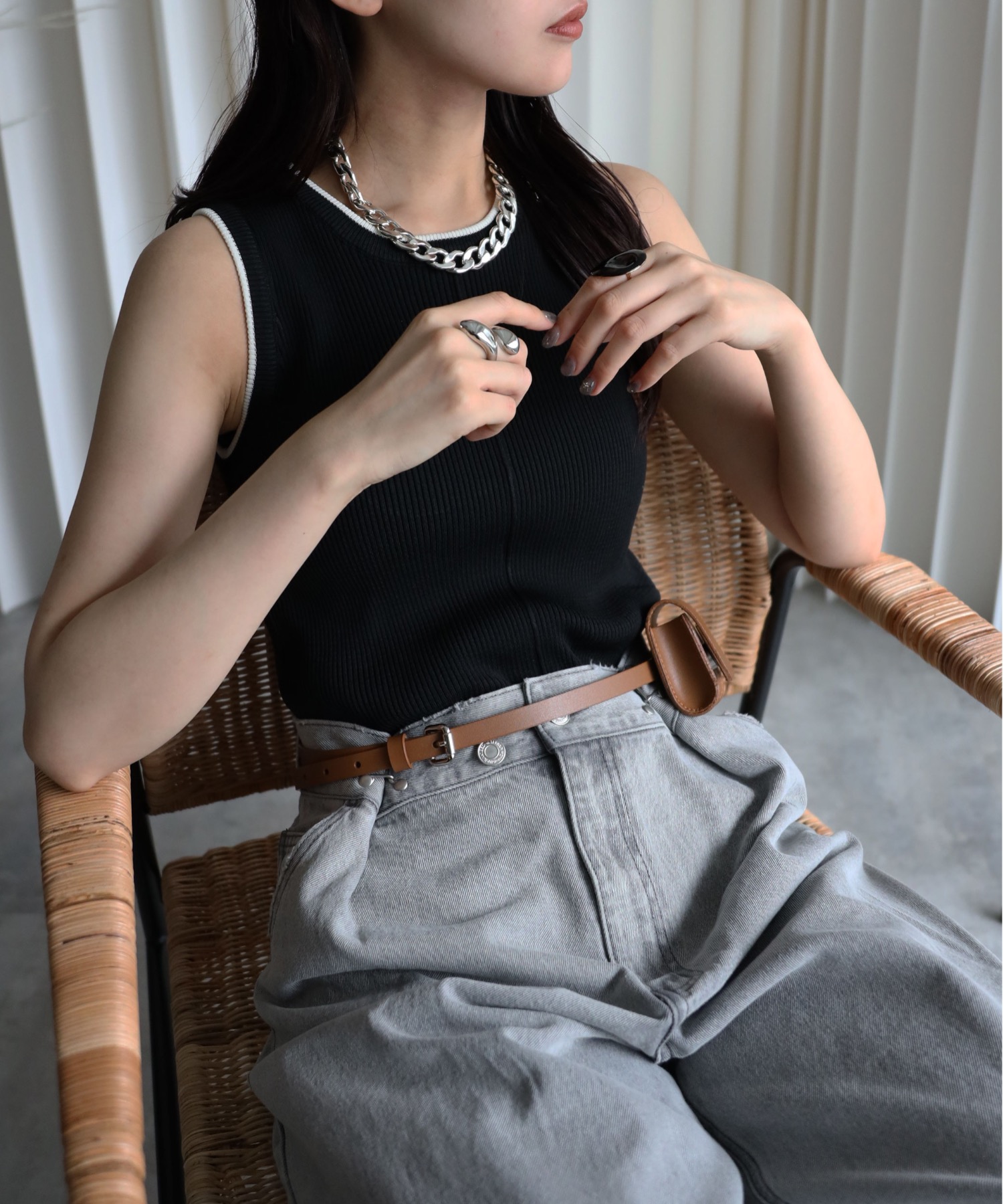model：164cm. 着用サイズ：FREE