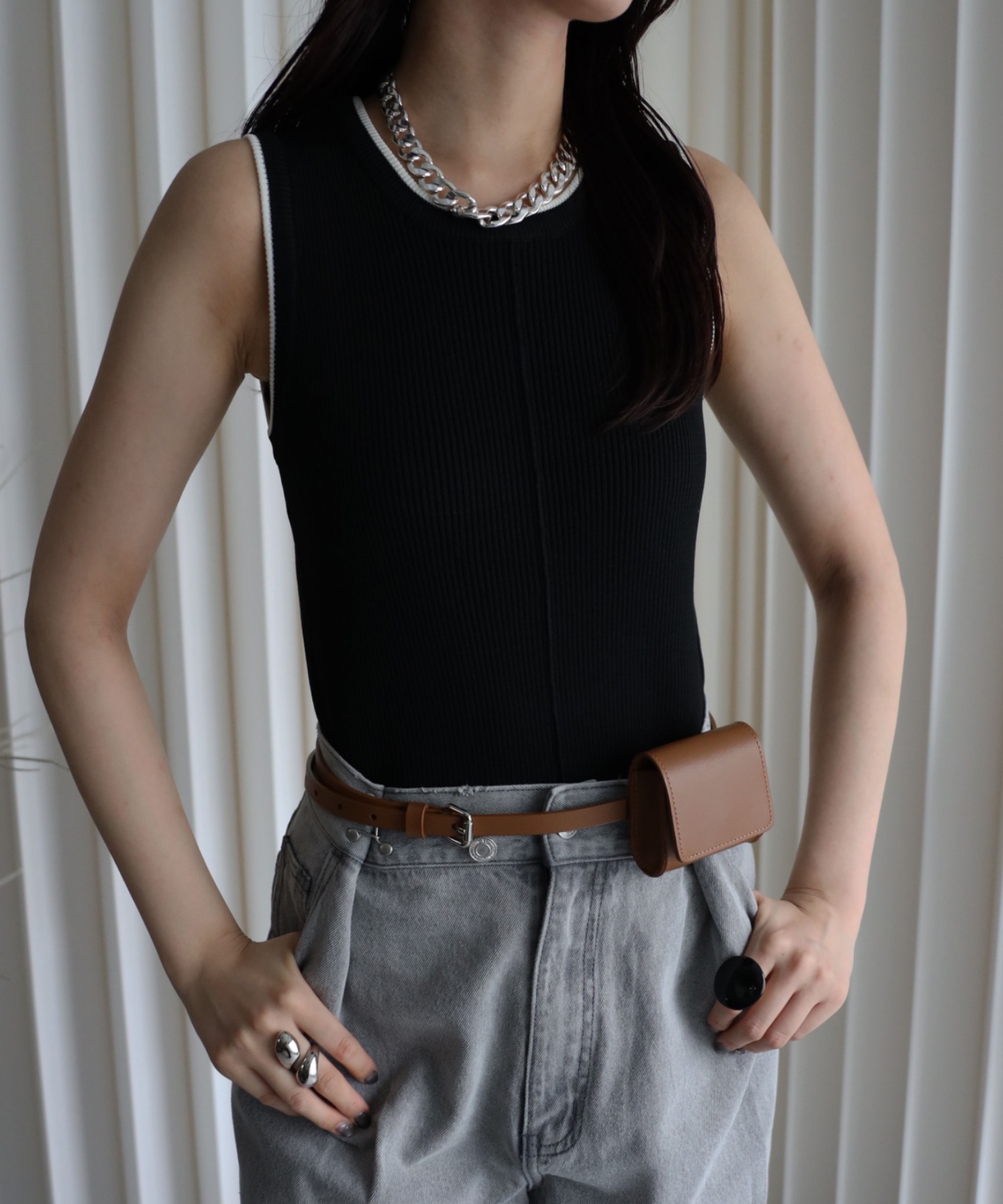 model：164cm. 着用サイズ：FREE