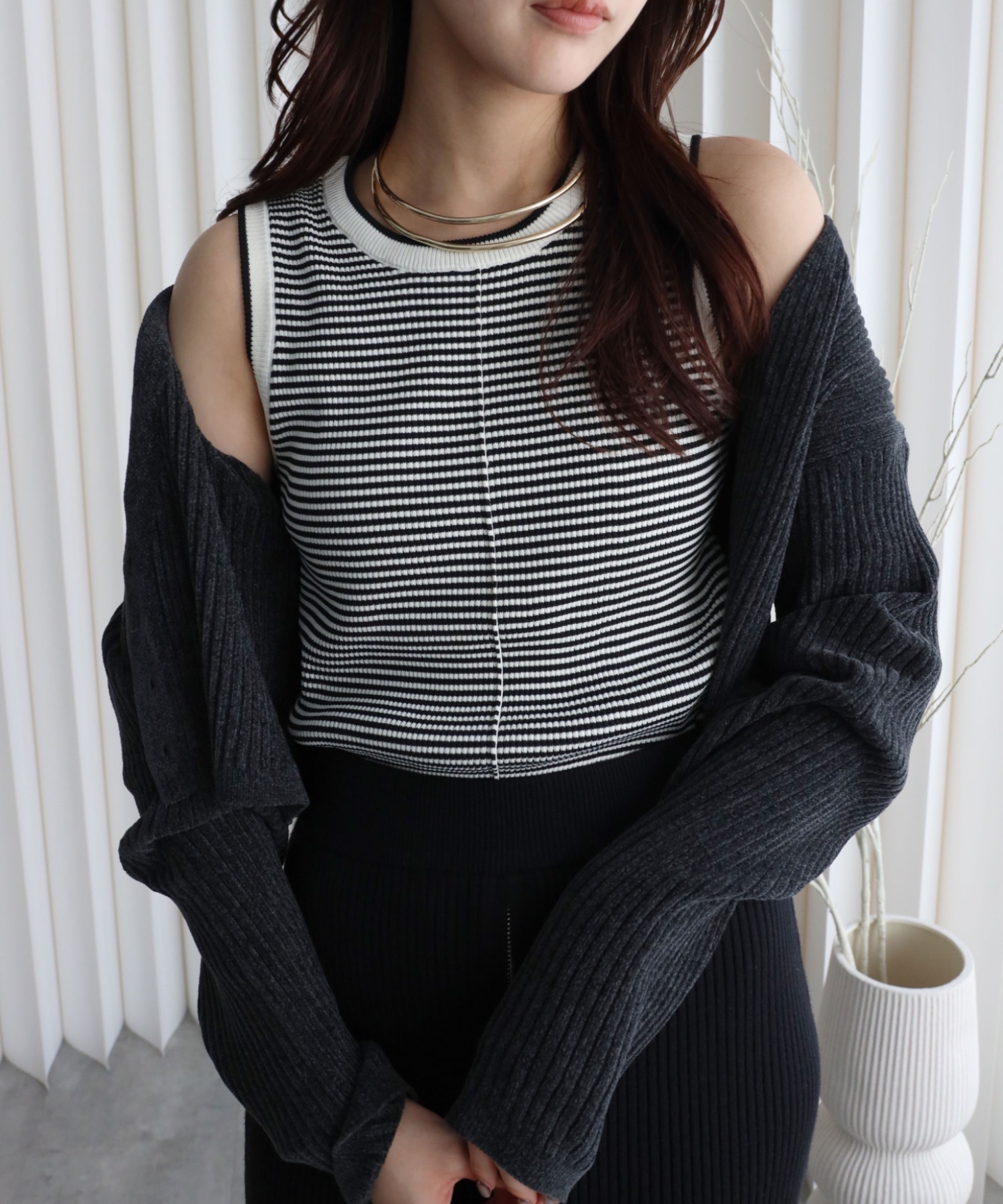 model：164cm. 着用サイズ：FREE