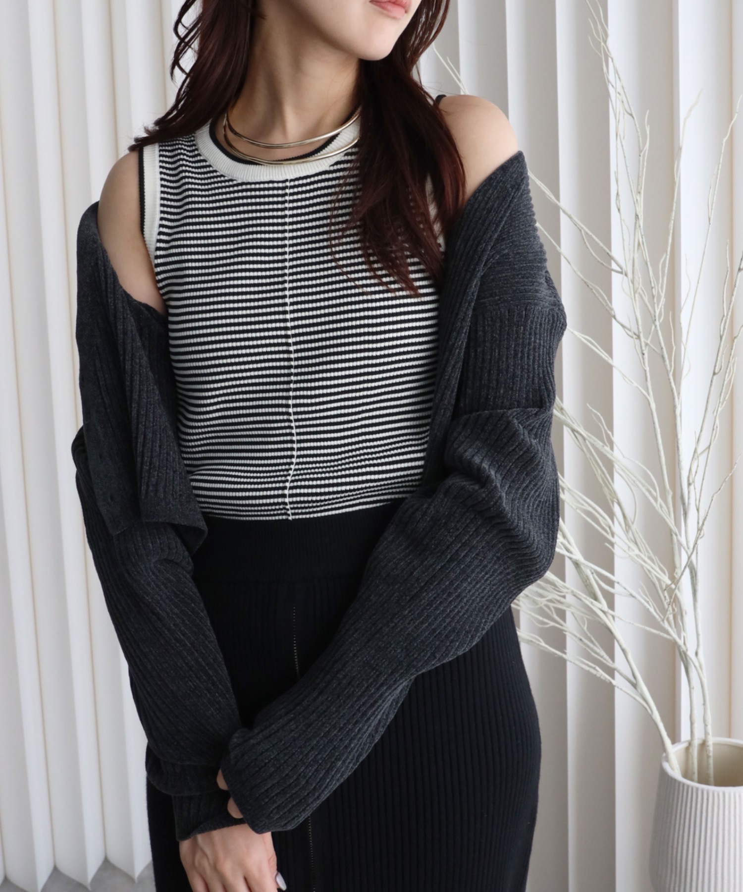 model：164cm. 着用サイズ：FREE