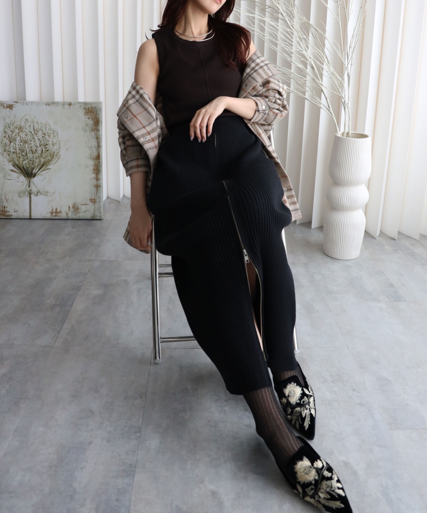 model：164cm. 着用サイズ：FREE