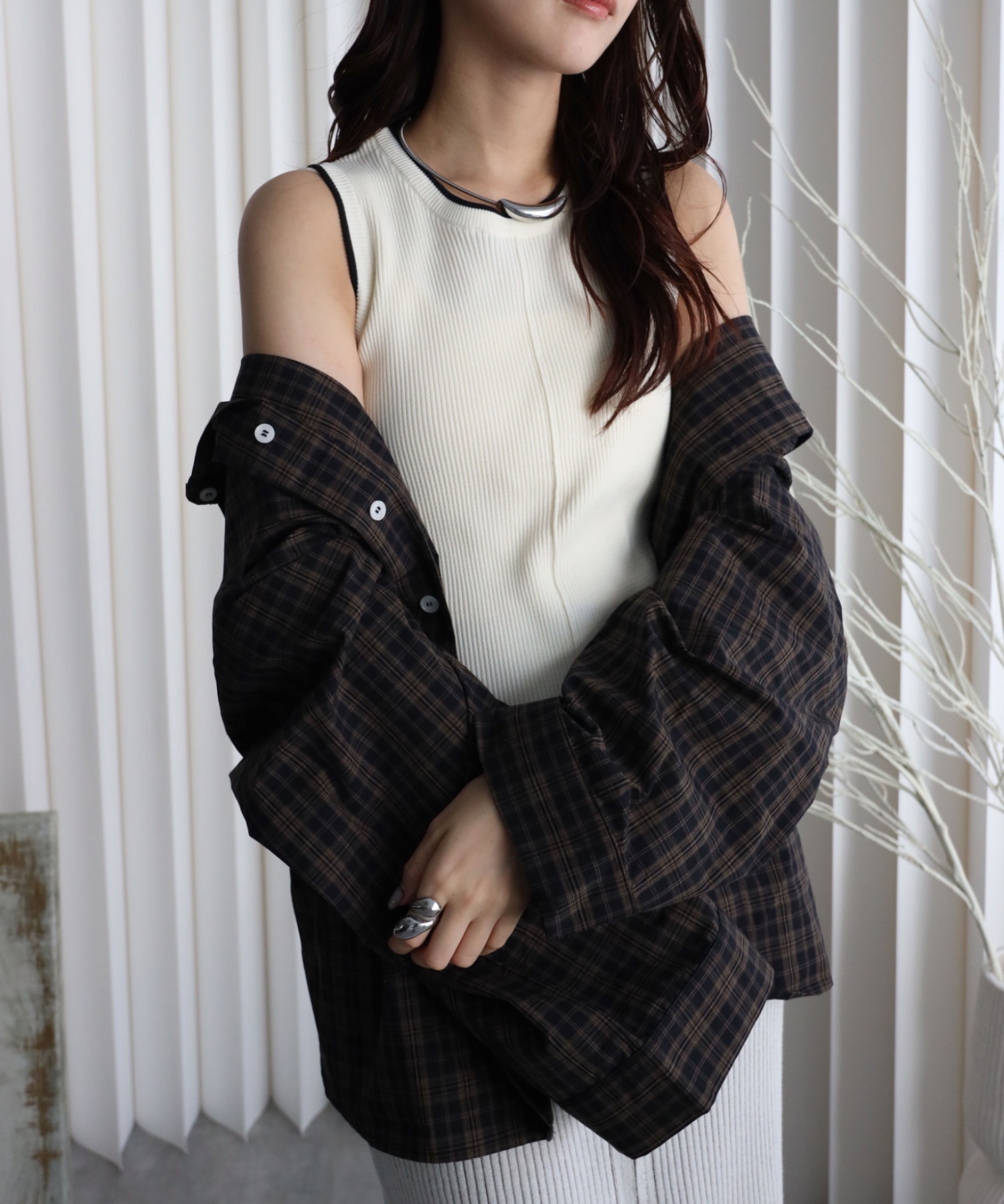 model：164cm. 着用サイズ：FREE