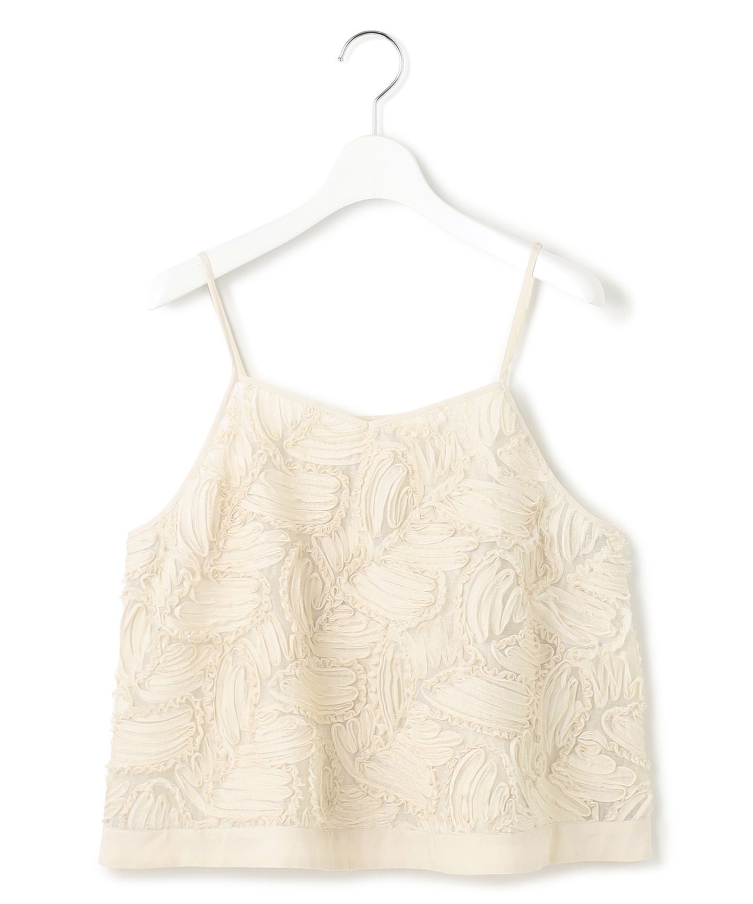 【洗える】リボンエンブロイダリー キャミソール