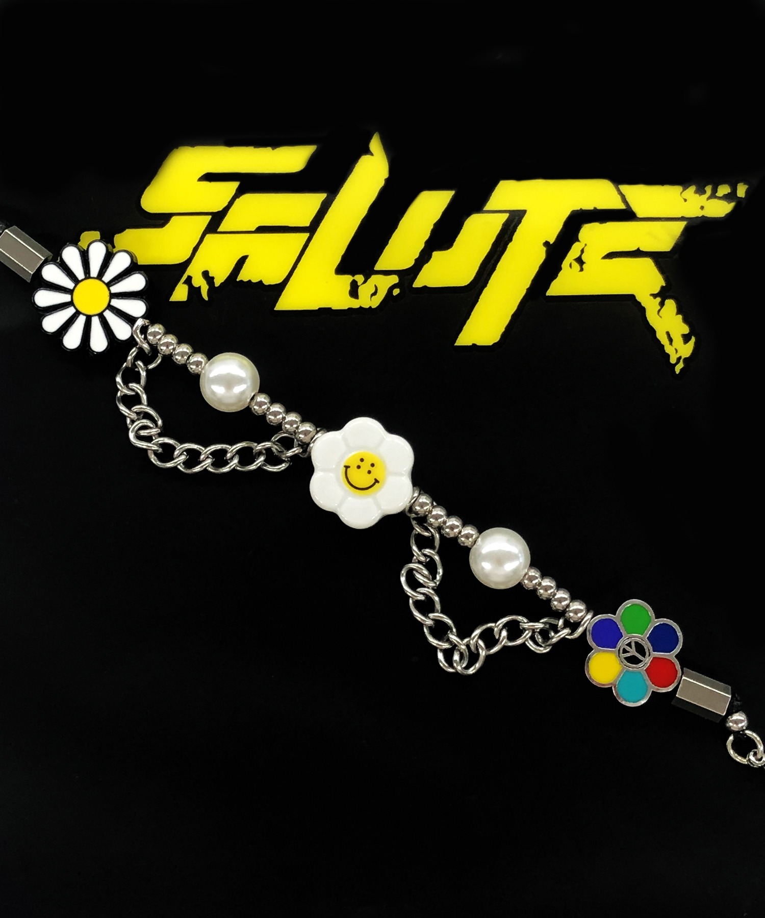 SALUTE/サルーテ』 FLOWER ANARCHY PEARL CHARMS BRACELET by SALUTE ...