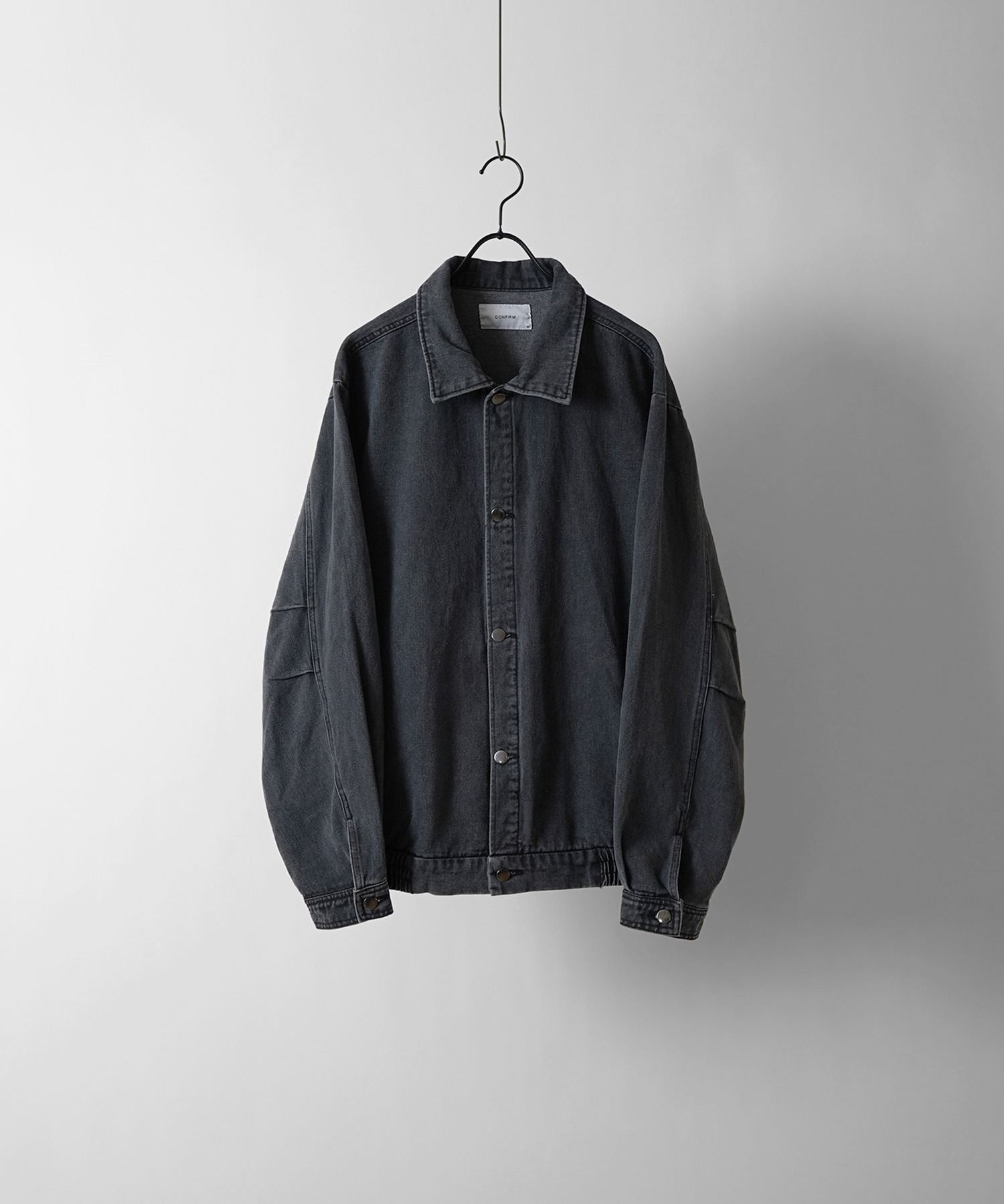 25SS【新色追加】ビッグシルエット ヴィンテージライク ケミカルウォッシュ加工 グラデーション デニムブルゾン / Gジャン デニムジャケット【Confirm】