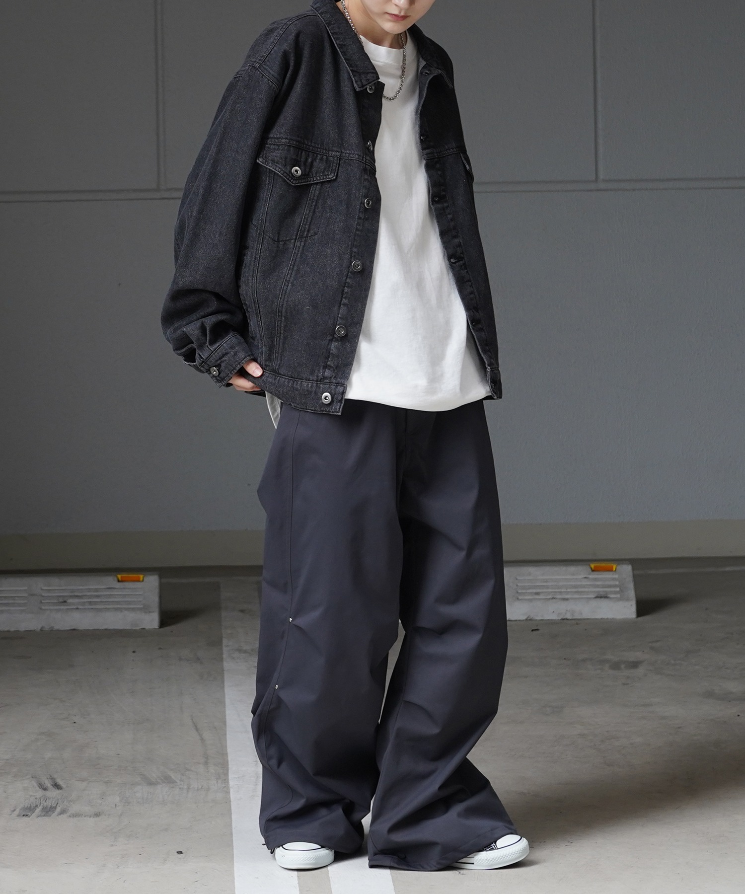 25SS【新色追加】ビッグシルエット ヴィンテージライク ケミカルウォッシュ加工 グラデーション デニムブルゾン / Gジャン デニムジャケット【Confirm】