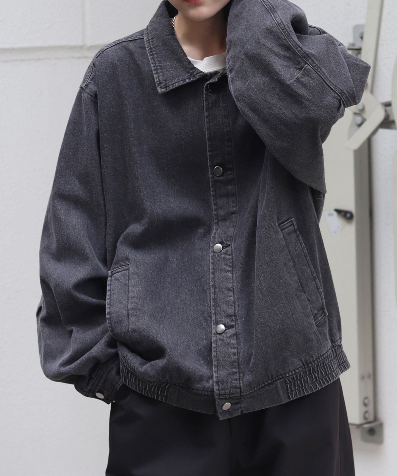 25SS【新色追加】ビッグシルエット ヴィンテージライク ケミカルウォッシュ加工 グラデーション デニムブルゾン / Gジャン デニムジャケット【Confirm】