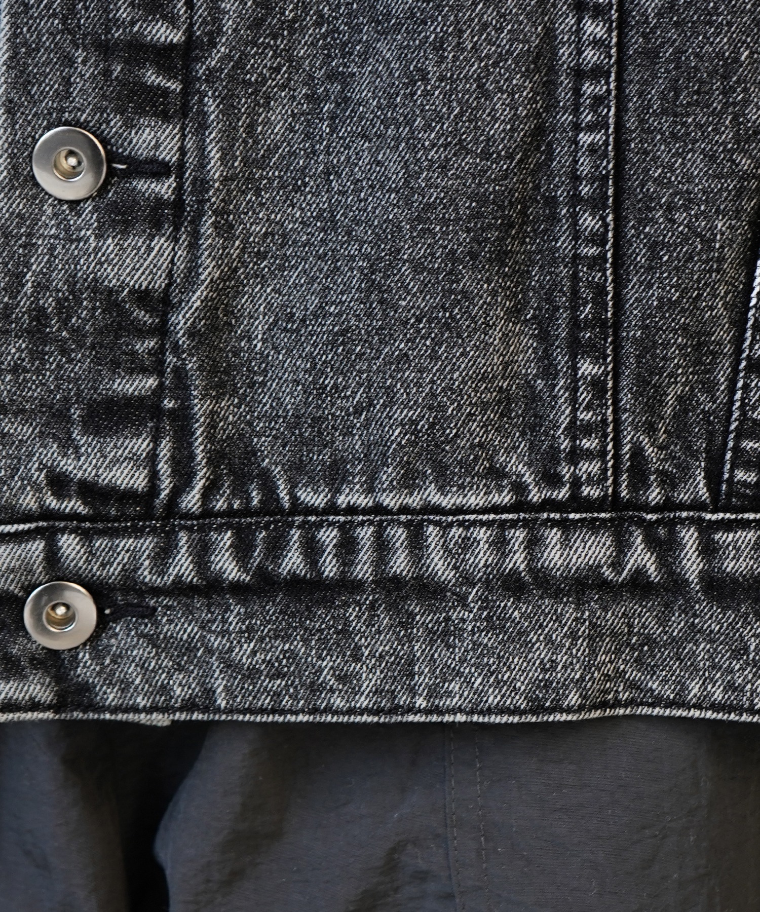 25SS【新色追加】ビッグシルエット ヴィンテージライク ケミカルウォッシュ加工 グラデーション デニムブルゾン / Gジャン デニムジャケット【Confirm】