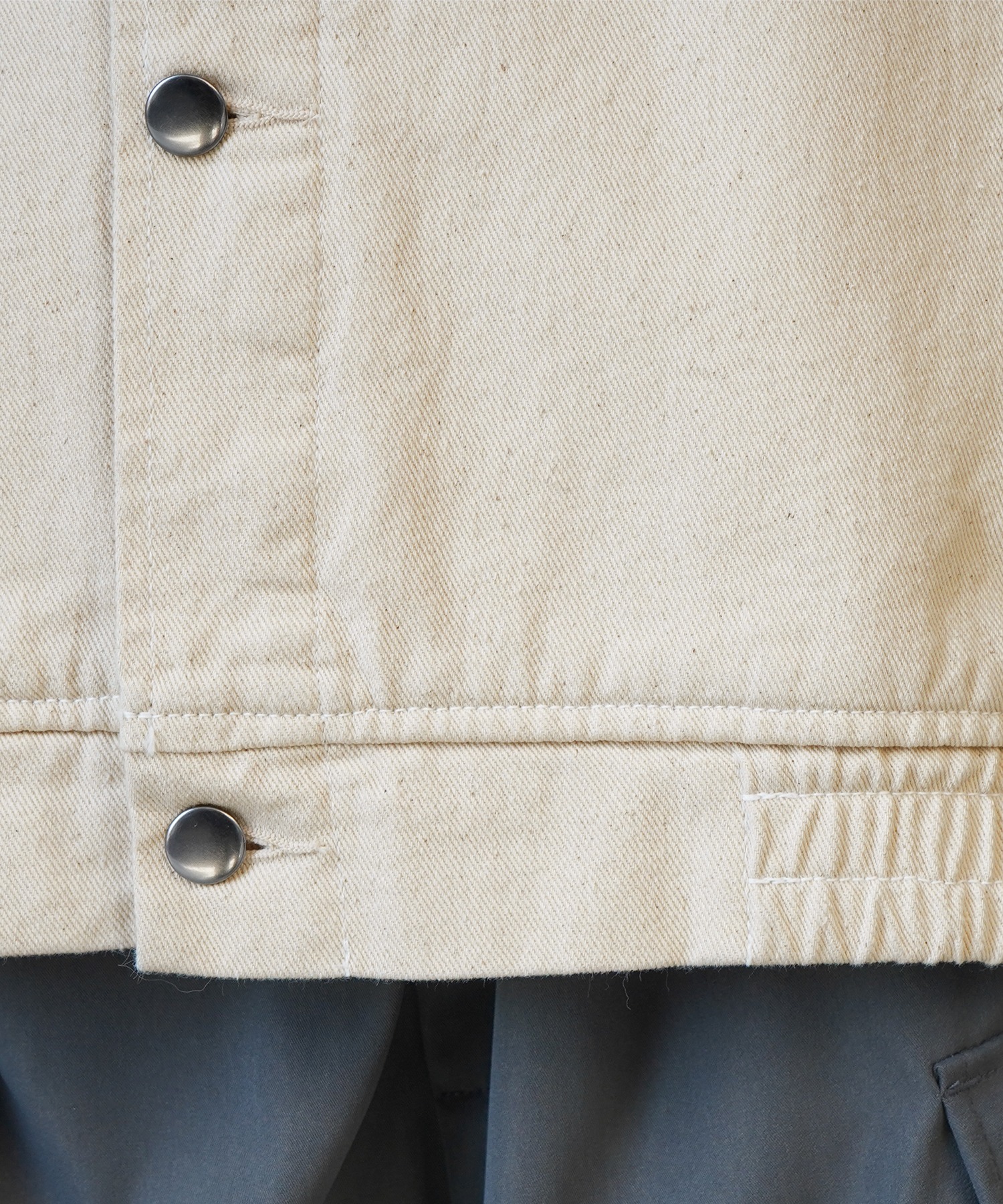 25SS【新色追加】ビッグシルエット ヴィンテージライク ケミカルウォッシュ加工 グラデーション デニムブルゾン / Gジャン デニムジャケット【Confirm】