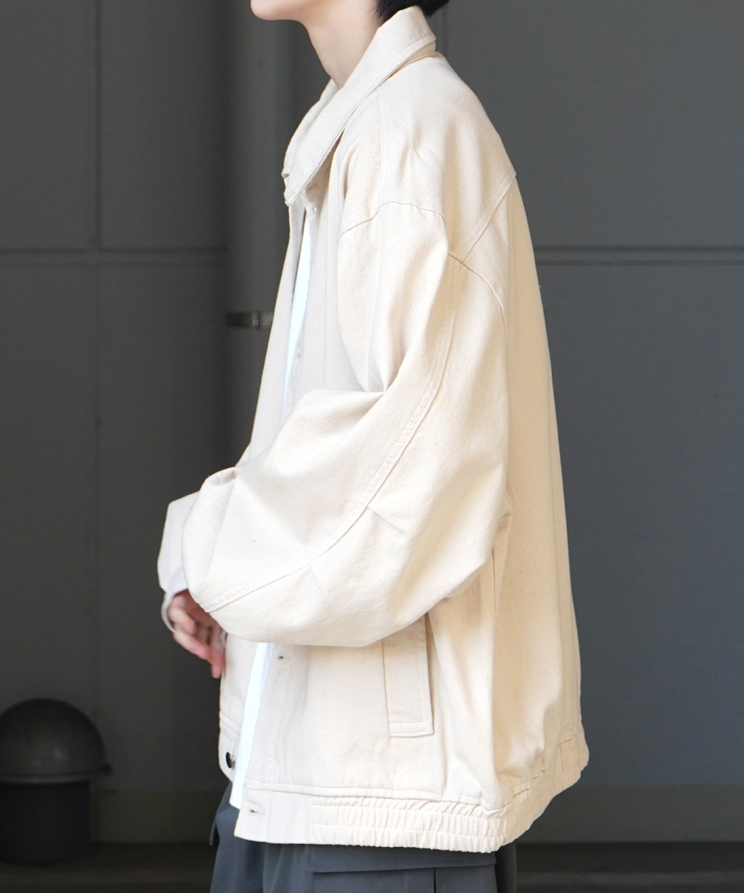 25SS【新色追加】ビッグシルエット ヴィンテージライク ケミカルウォッシュ加工 グラデーション デニムブルゾン / Gジャン デニムジャケット【Confirm】