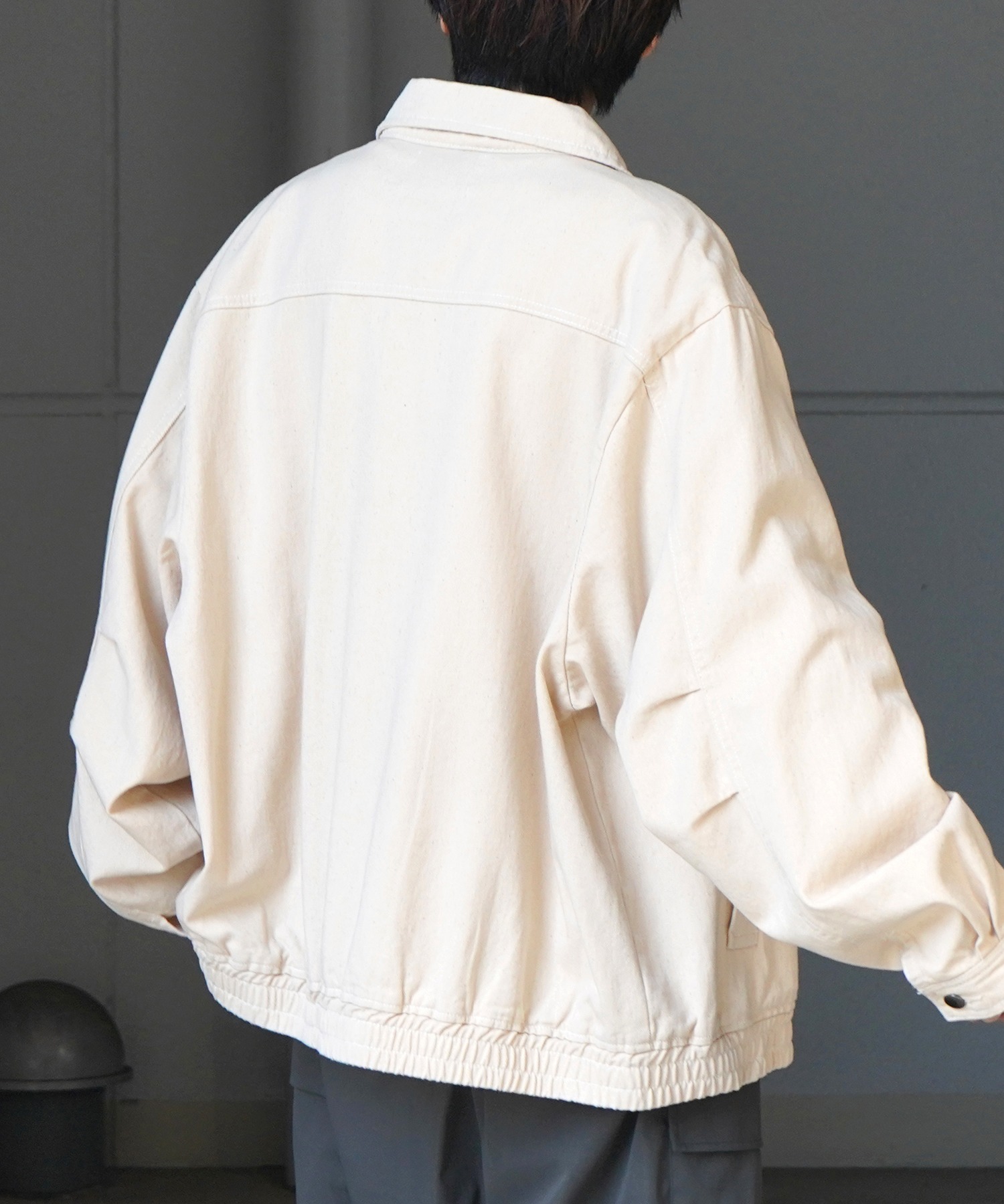 25SS【新色追加】ビッグシルエット ヴィンテージライク ケミカルウォッシュ加工 グラデーション デニムブルゾン / Gジャン デニムジャケット【Confirm】