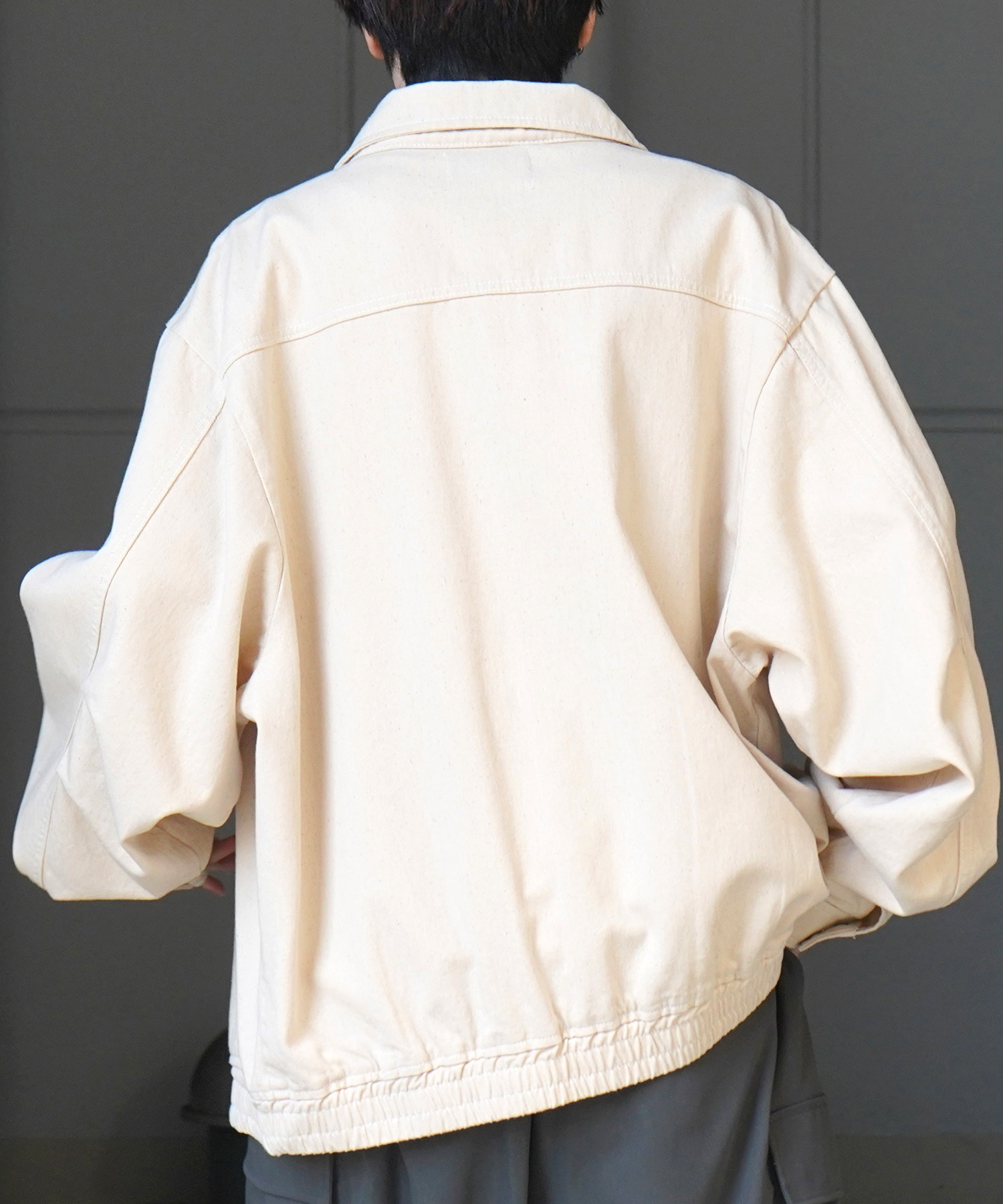 25SS【新色追加】ビッグシルエット ヴィンテージライク ケミカルウォッシュ加工 グラデーション デニムブルゾン / Gジャン デニムジャケット【Confirm】