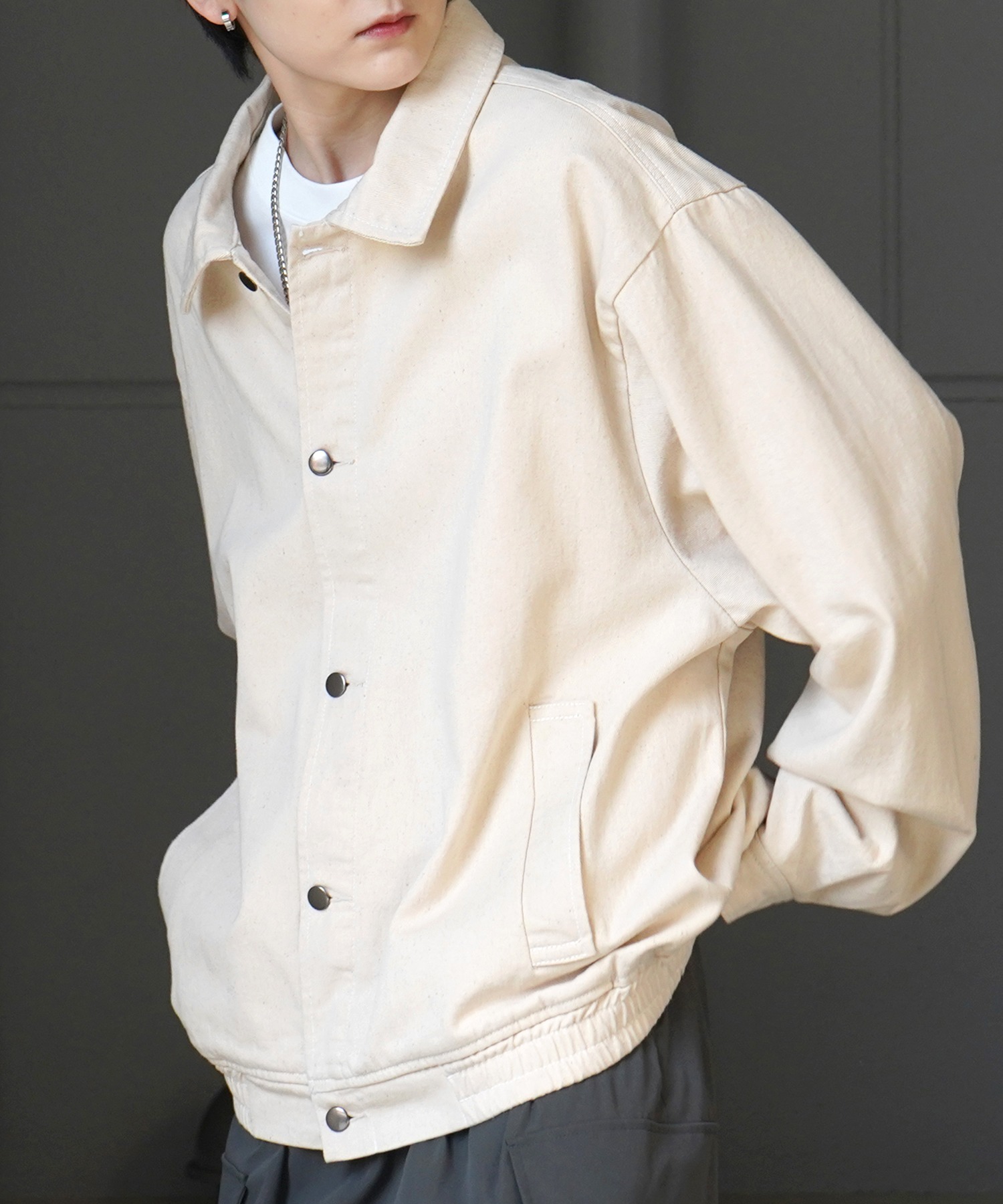 25SS【新色追加】ビッグシルエット ヴィンテージライク ケミカルウォッシュ加工 グラデーション デニムブルゾン / Gジャン デニムジャケット【Confirm】