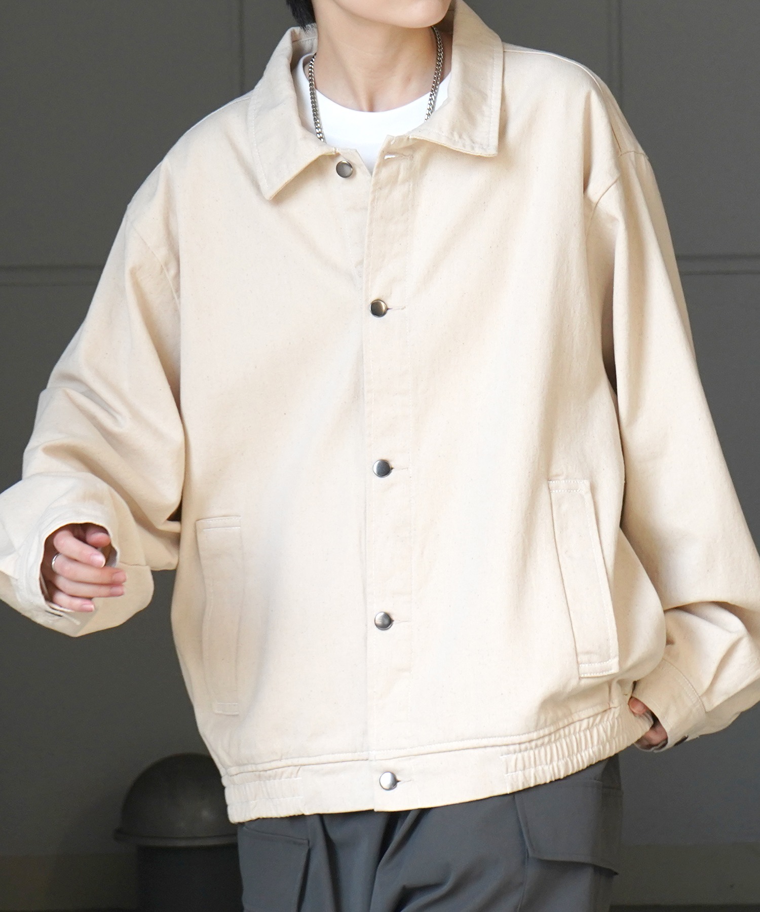 25SS【新色追加】ビッグシルエット ヴィンテージライク ケミカルウォッシュ加工 グラデーション デニムブルゾン / Gジャン デニムジャケット【Confirm】