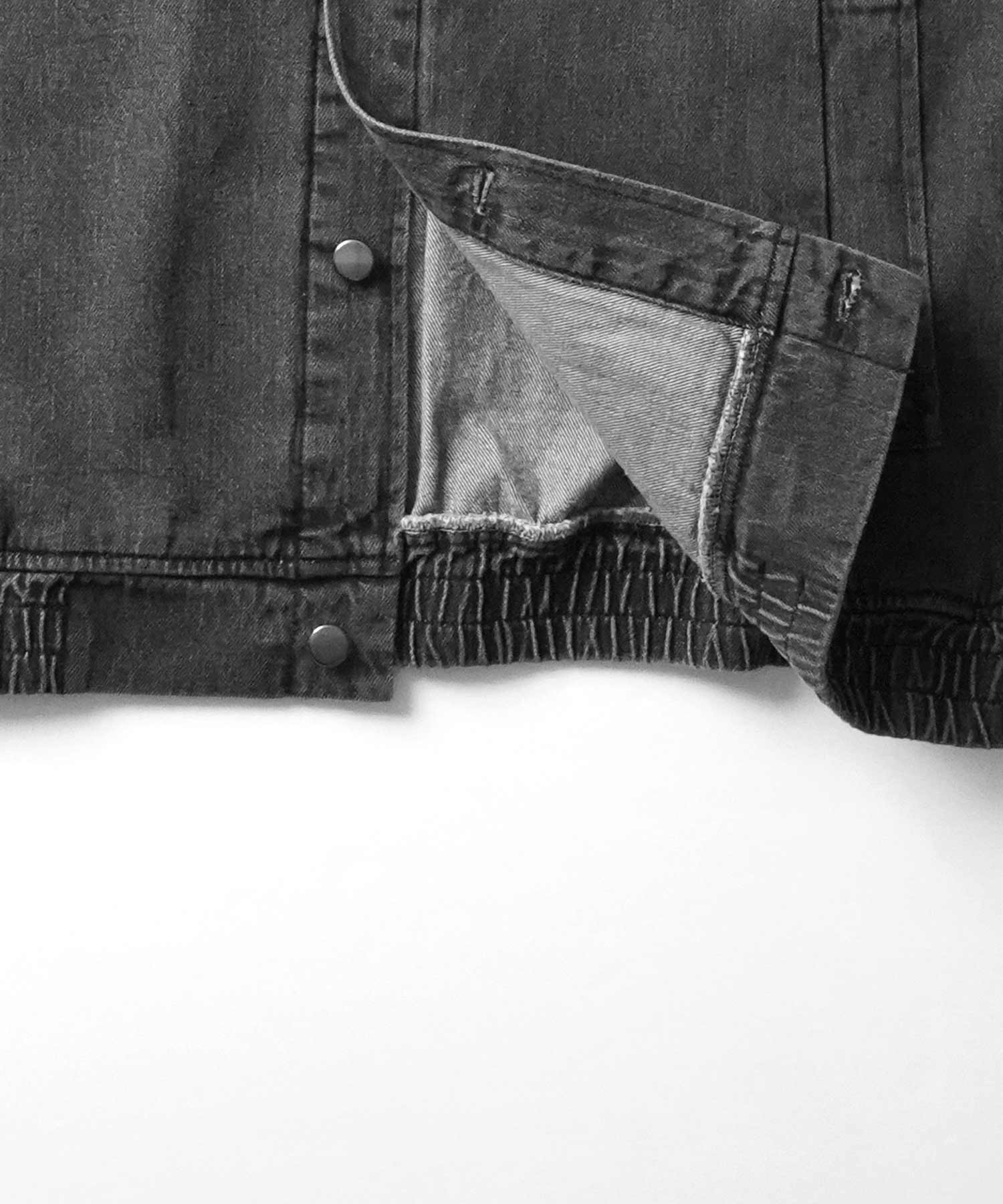 25SS【新色追加】ビッグシルエット ヴィンテージライク ケミカルウォッシュ加工 グラデーション デニムブルゾン / Gジャン デニムジャケット【Confirm】