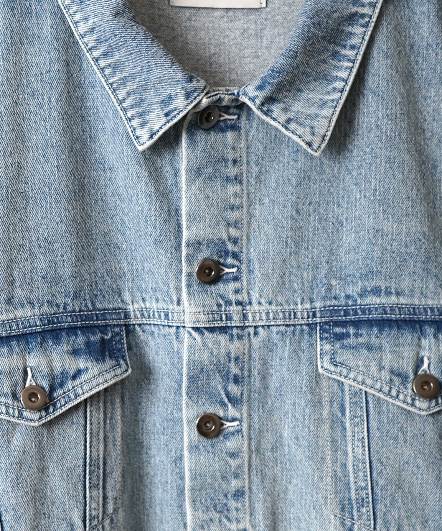 25SS【新色追加】ビッグシルエット ヴィンテージライク ケミカルウォッシュ加工 グラデーション デニムブルゾン / Gジャン デニムジャケット【Confirm】