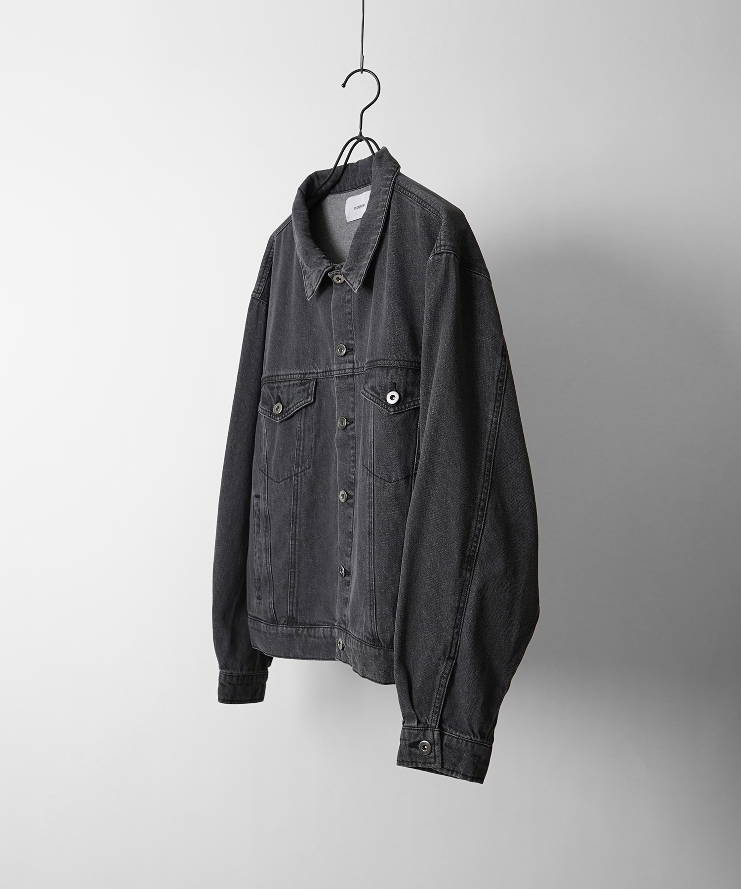 25SS【新色追加】ビッグシルエット ヴィンテージライク ケミカルウォッシュ加工 グラデーション デニムブルゾン / Gジャン デニムジャケット【Confirm】