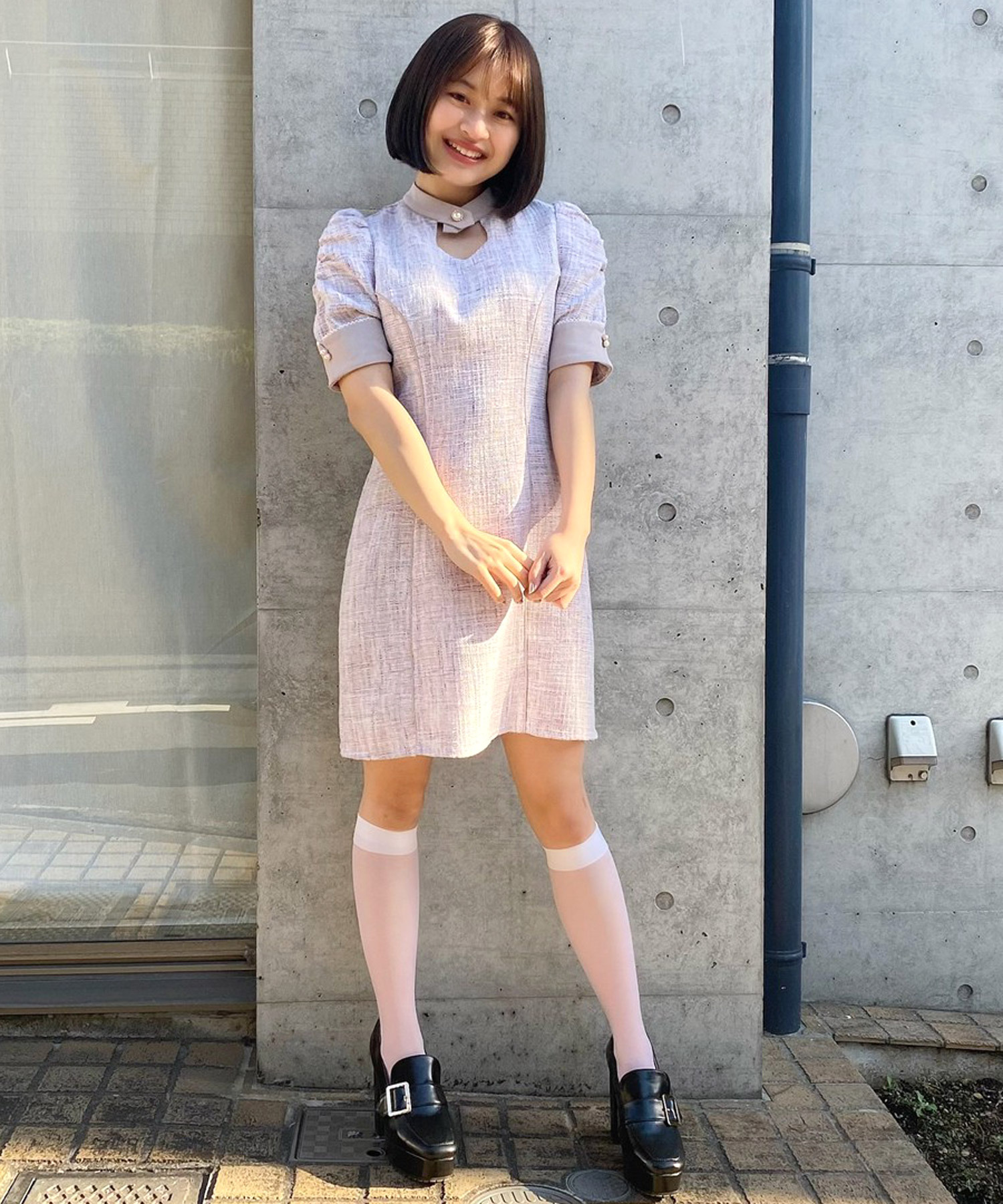 半袖デコルテオープンツイードワンピース Titty Co Titty Co Online Store ティティーアンドコーオンラインストア