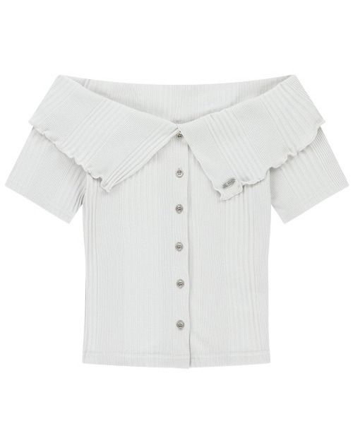 A'GEM/9 × .kom 『NIIER NOR/ニア ノア』 RIBBED OFF SHOULDER