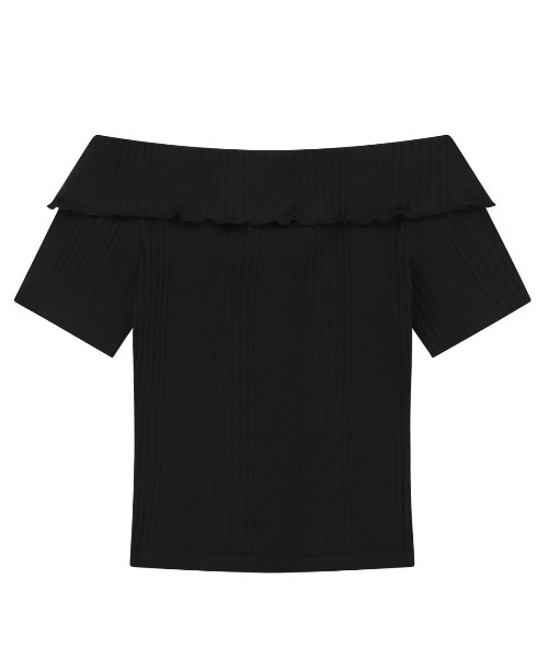 A'GEM/9 × .kom 『NIIER NOR/ニア ノア』 RIBBED OFF SHOULDER