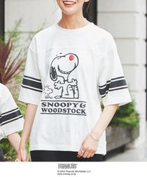 【ウィメンズ】クリニクラウン SNOOPY(スヌーピー)フットボールTシャツ