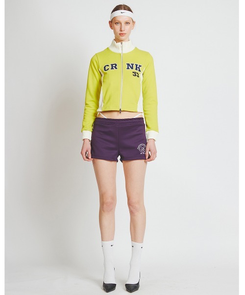 A'GAM/9×.kom『CRANK/クランク』HIGH-NECK LOGO ZIP-UP