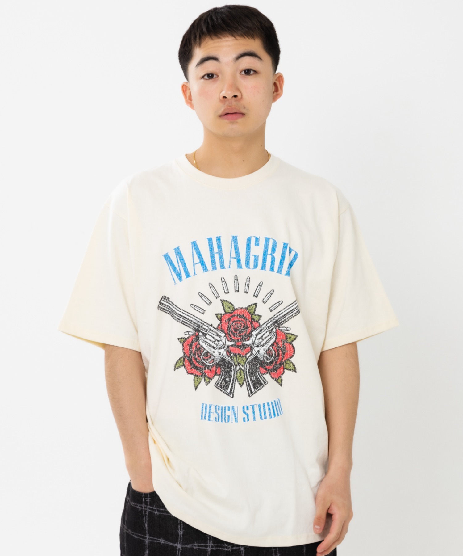 mahagrid/マハグリッド』FLOWER PISTOL TEE/フラワーピストル 半袖 