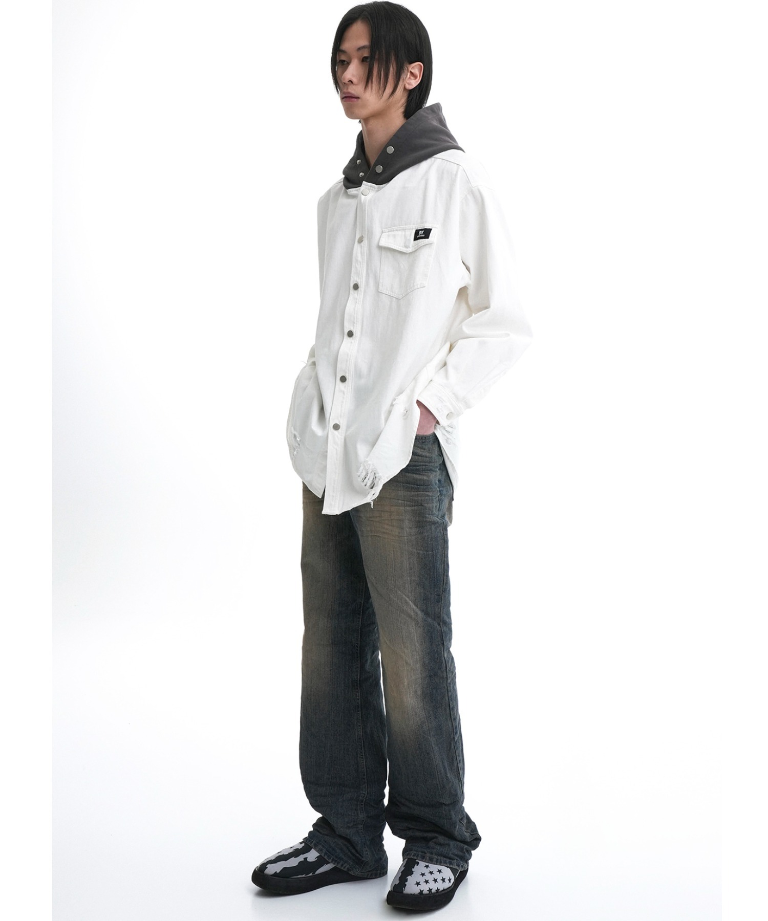 OY/オーワイ』DESTROYED PANEL PANTS/クラッシュ加工