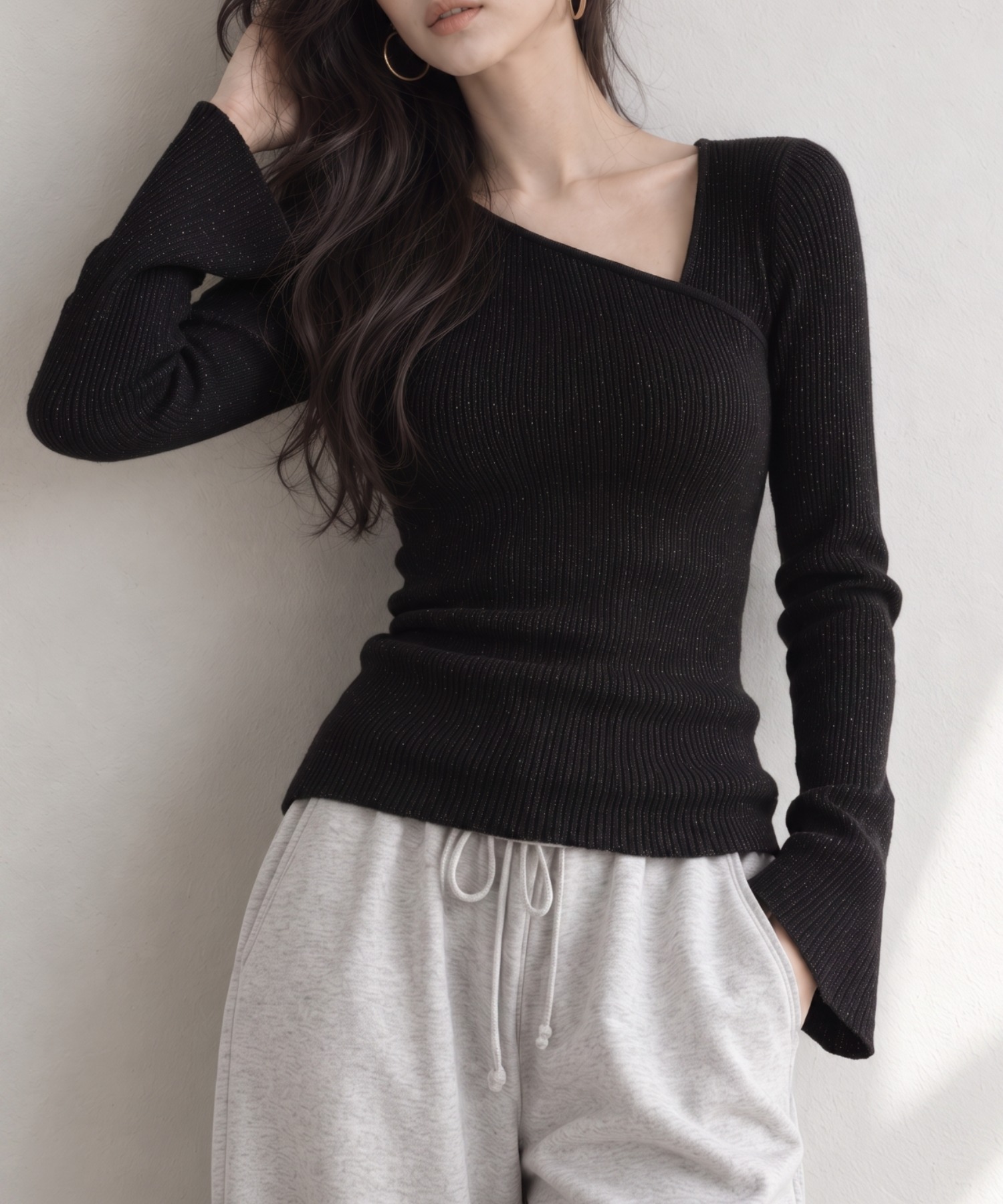 モデル身長：158cm
着用サイズ：FREE