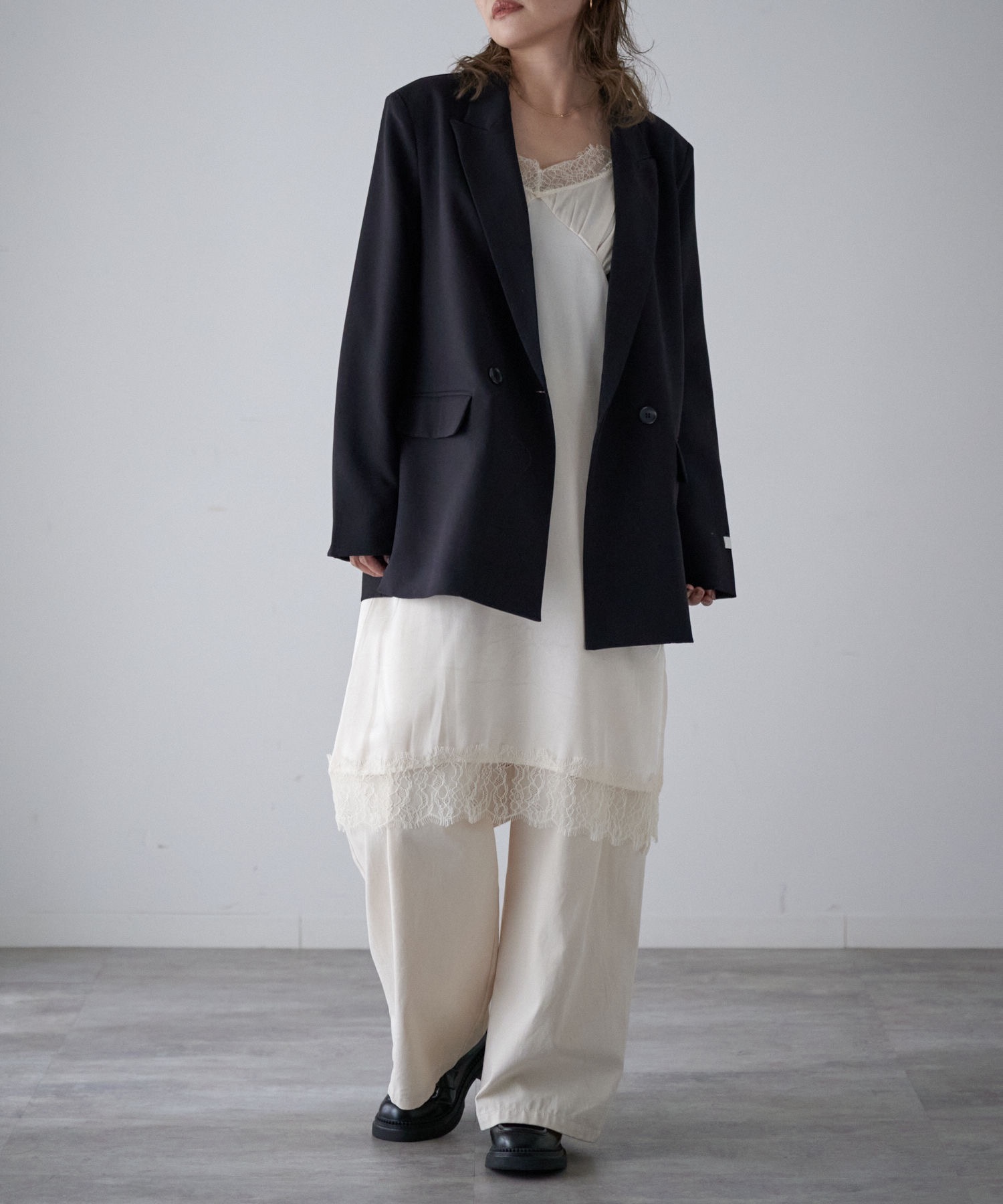 model：163cm. 着用サイズ：FREE