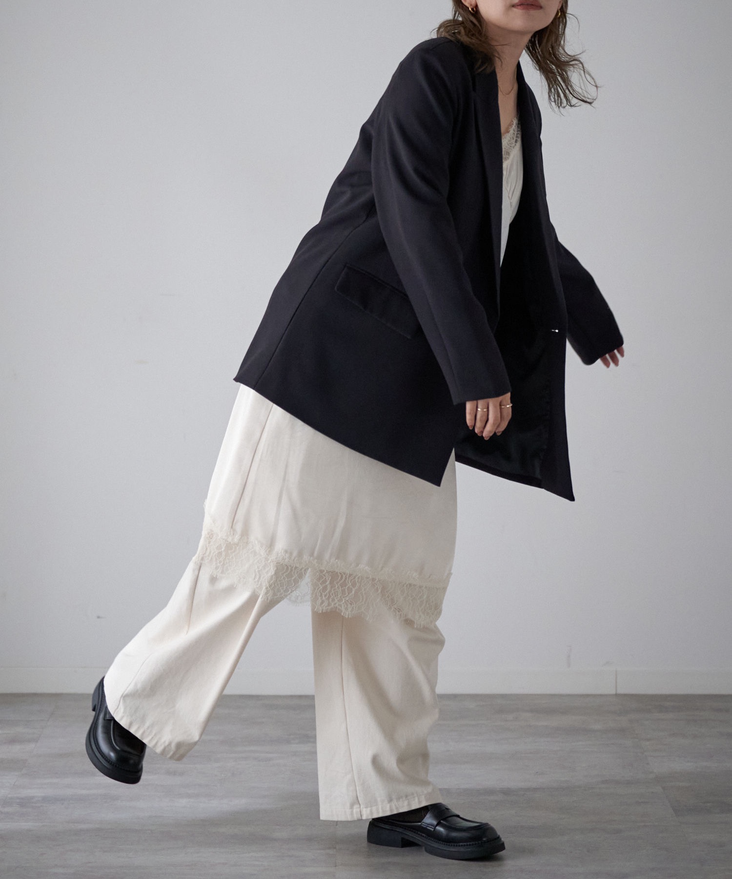 model：163cm. 着用サイズ：FREE