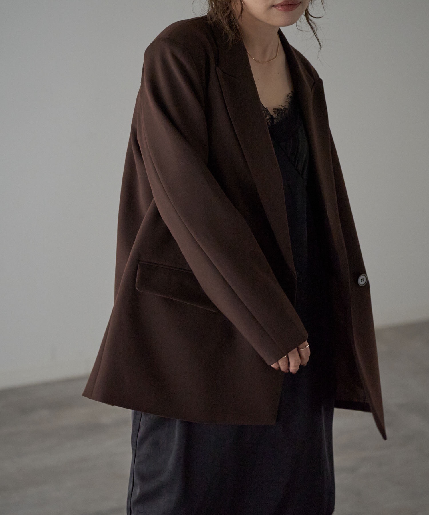 model：163cm. 着用サイズ：FREE