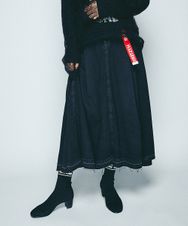 USED加工デニム フレアスカート
