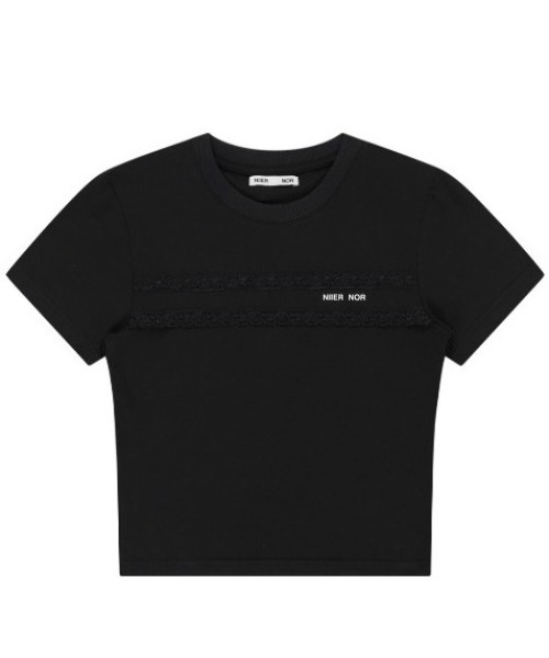 A'GEM/9 × .kom 『NIIER NOR/ニア ノア』 LACE TRIMMING CROP