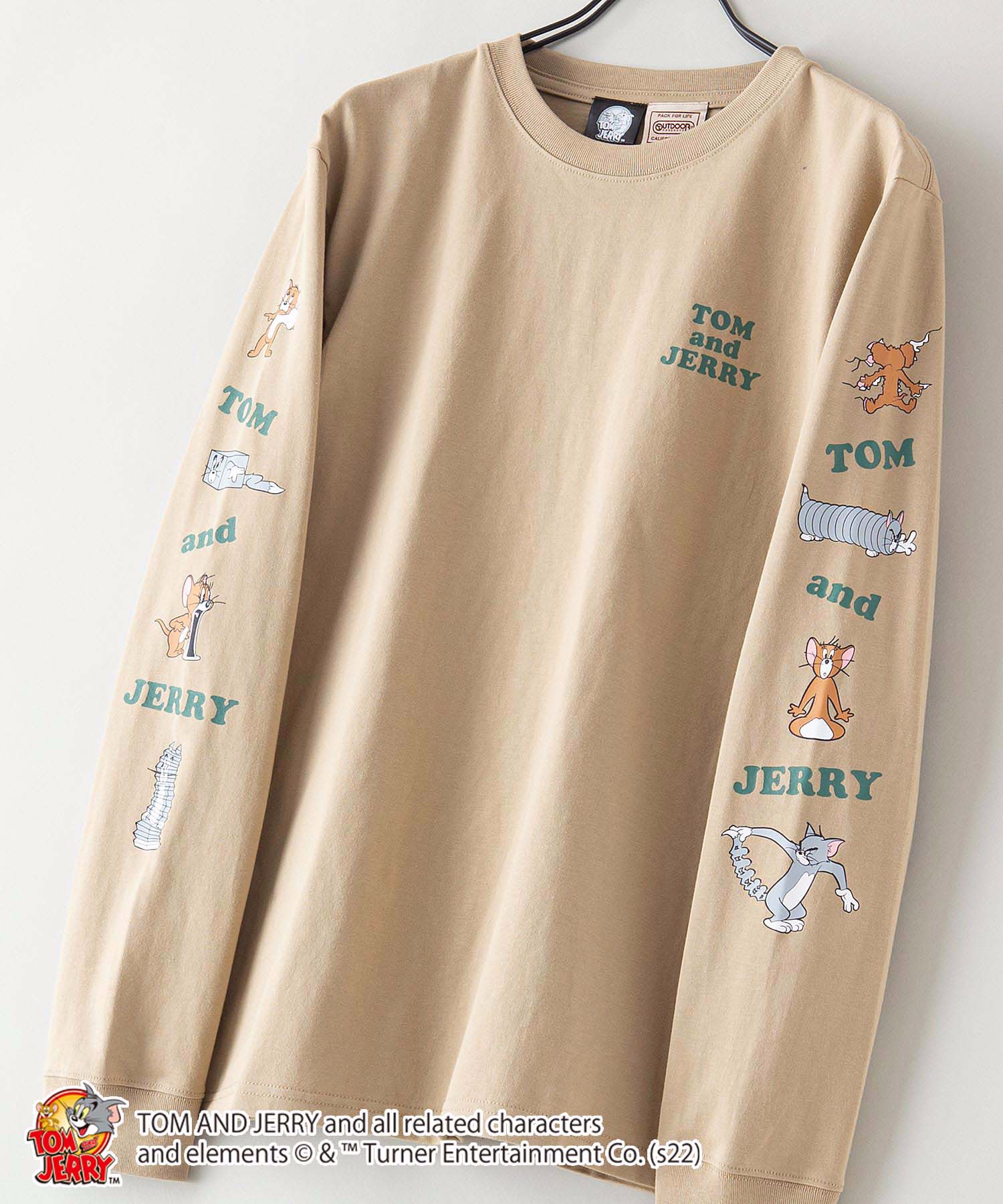 TOM AND JERRY /トムとジェリー】袖プリント ロンT OUTDOOR PRODUCTS  APPAREL│アウトドアプロダクツ（OUTDOOR PRODUCTS）公式通販サイト