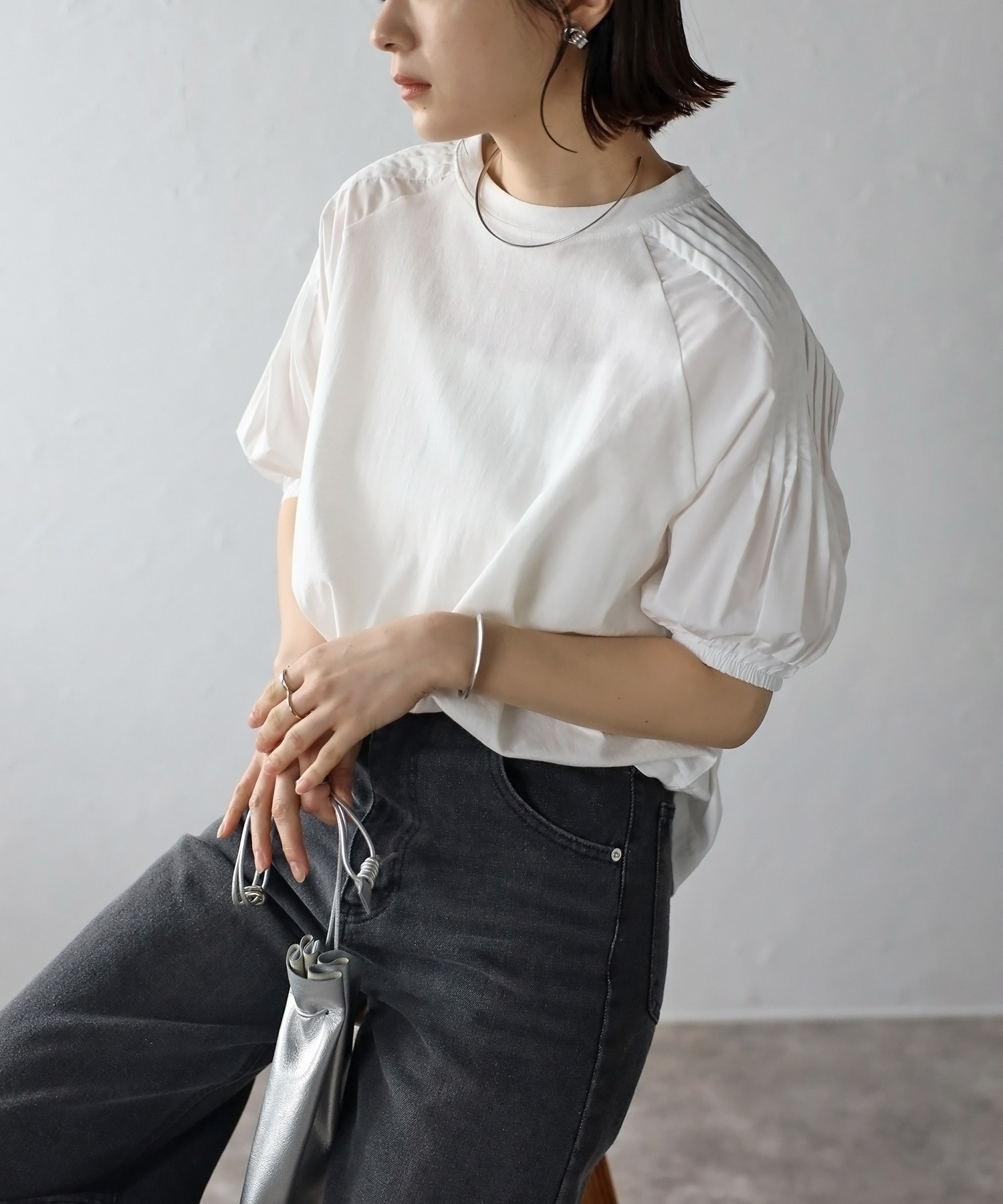 model：H163 着用サイズ：FREE