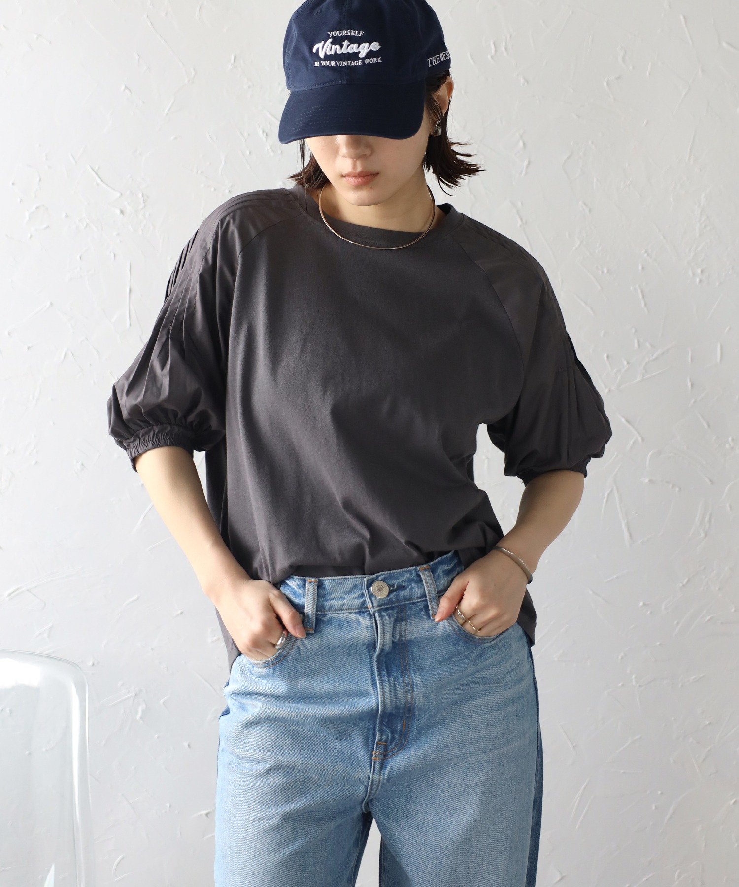 model：H163 着用サイズ：FREE