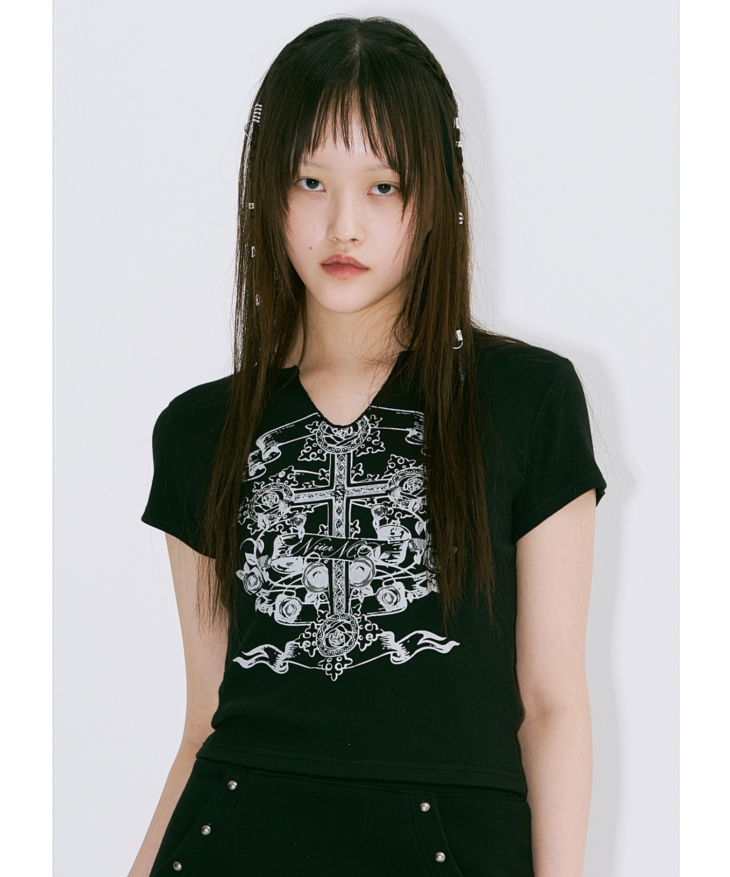not your rose 韓国　トップス　黒　長袖 Not your rose | ノットユアローズの公式通販サイト | 60