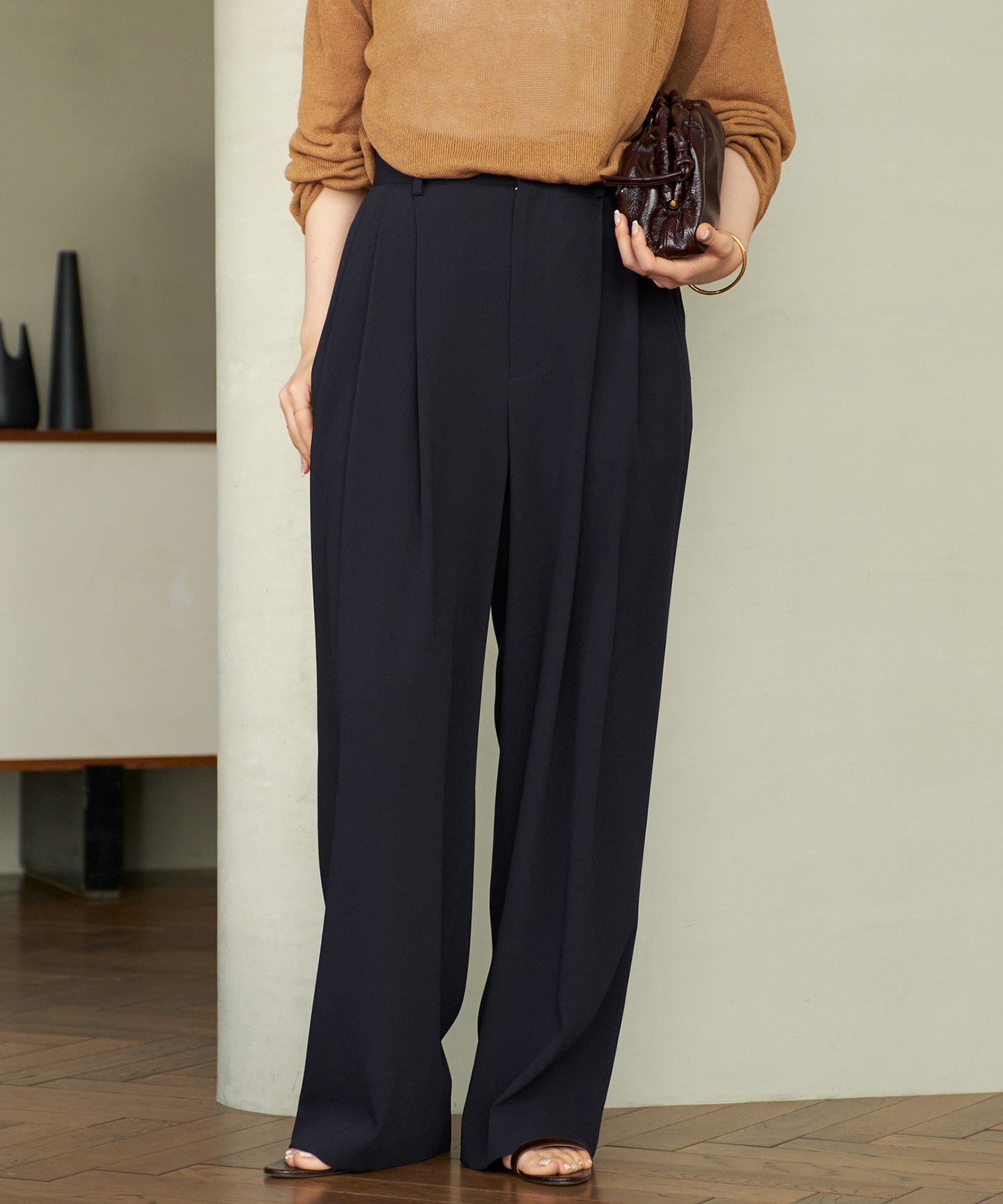 Georgette Tuck パンツ