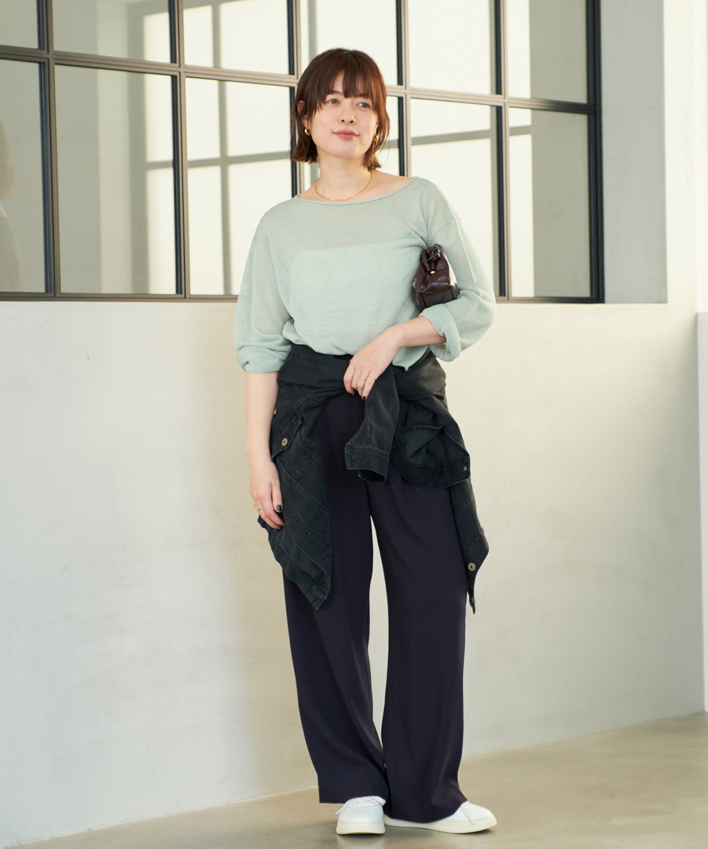 Georgette Tuck パンツ