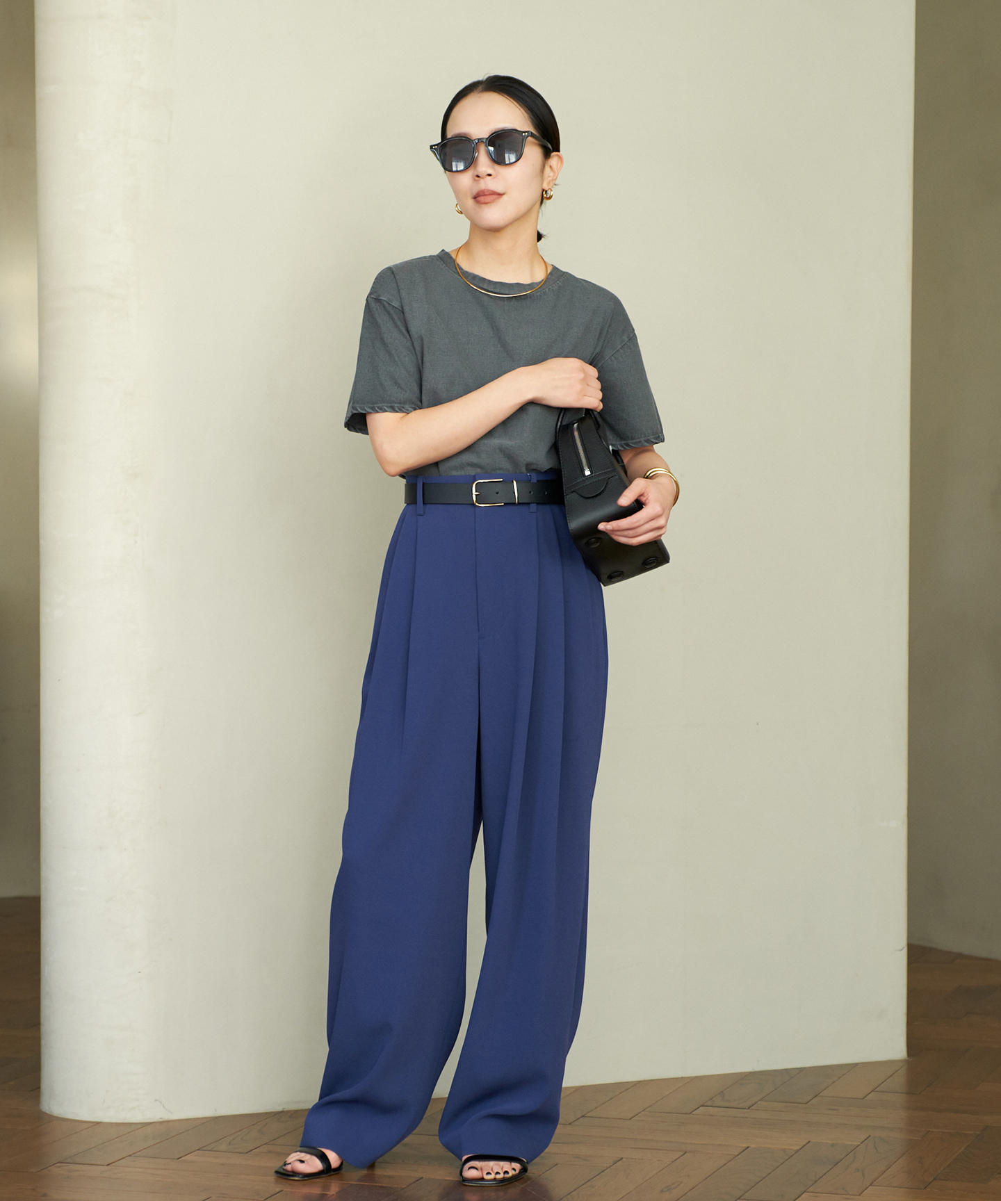 Georgette Tuck パンツ