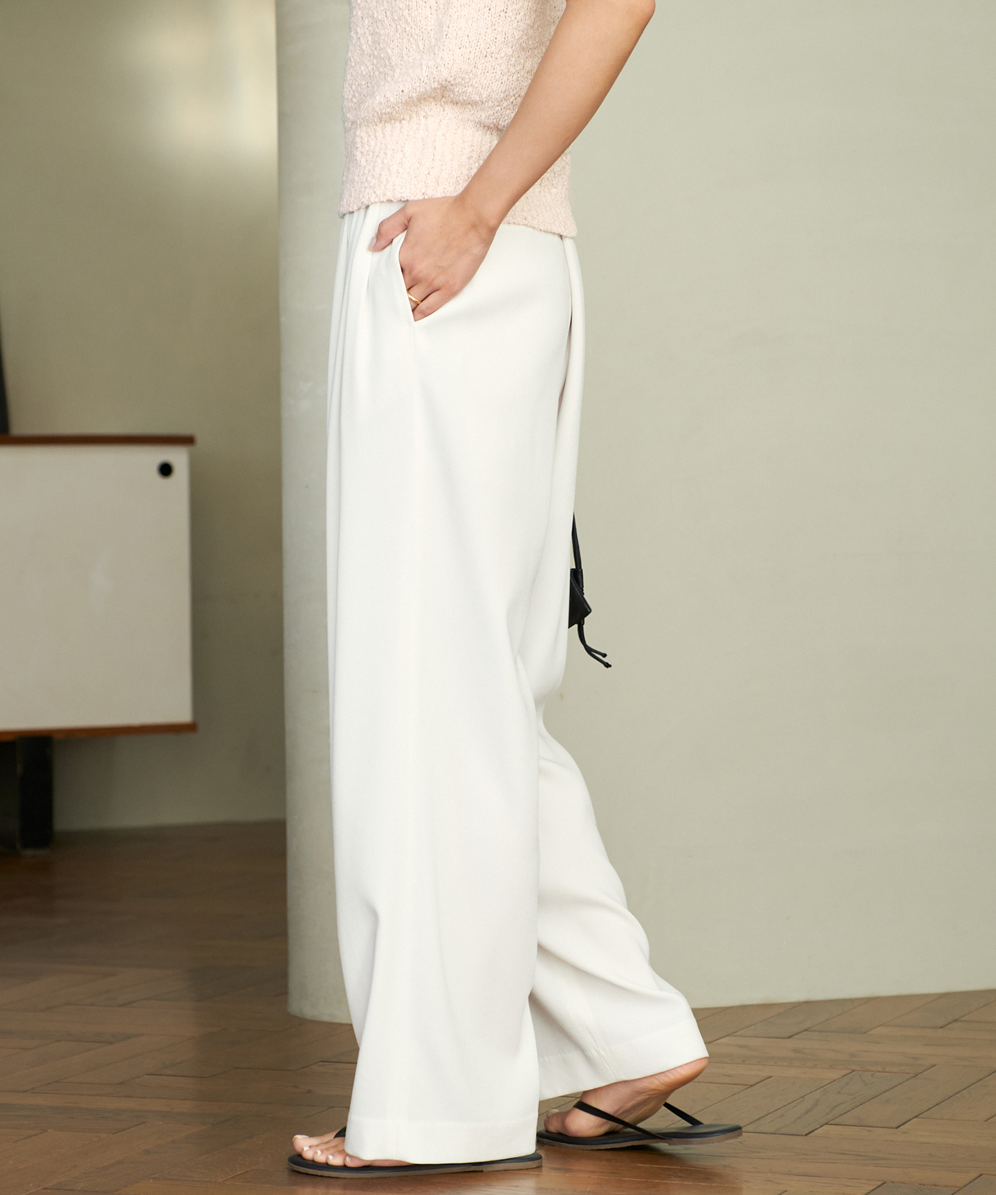 Georgette Tuck パンツ