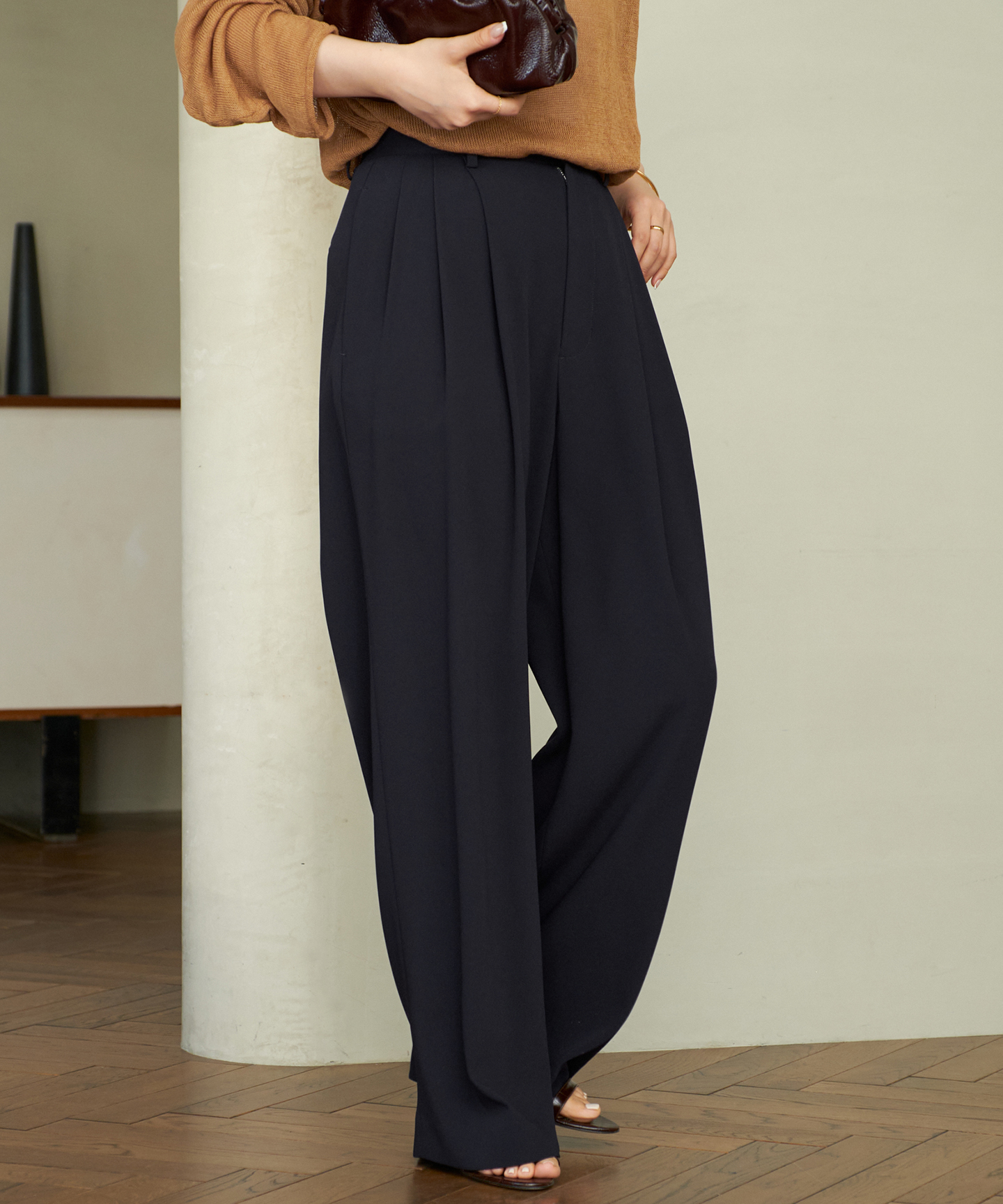 Georgette Tuck パンツ