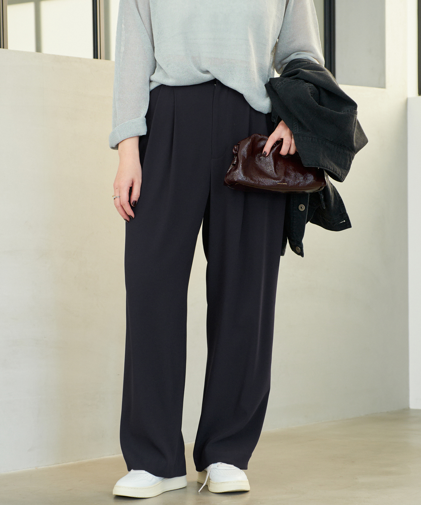 Georgette Tuck パンツ