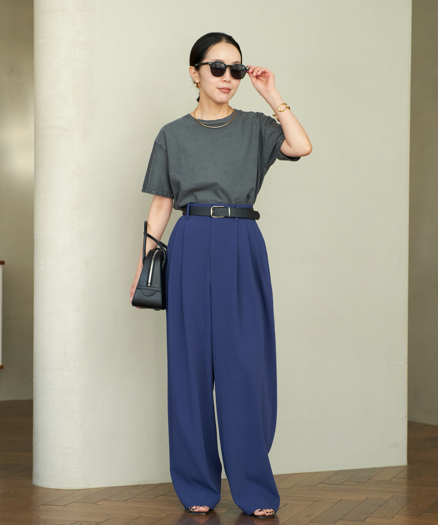 Georgette Tuck パンツ