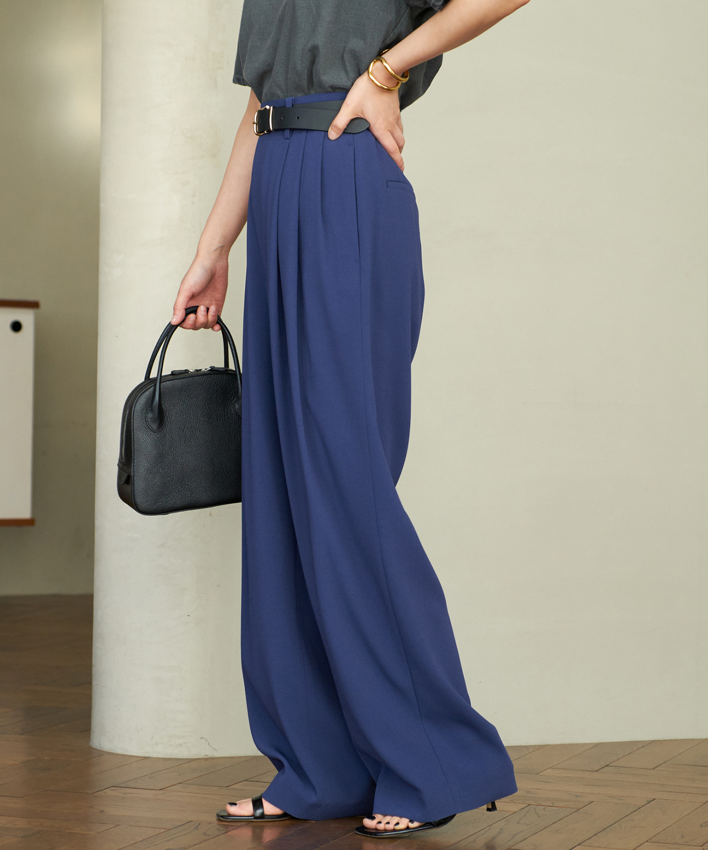 Georgette Tuck パンツ