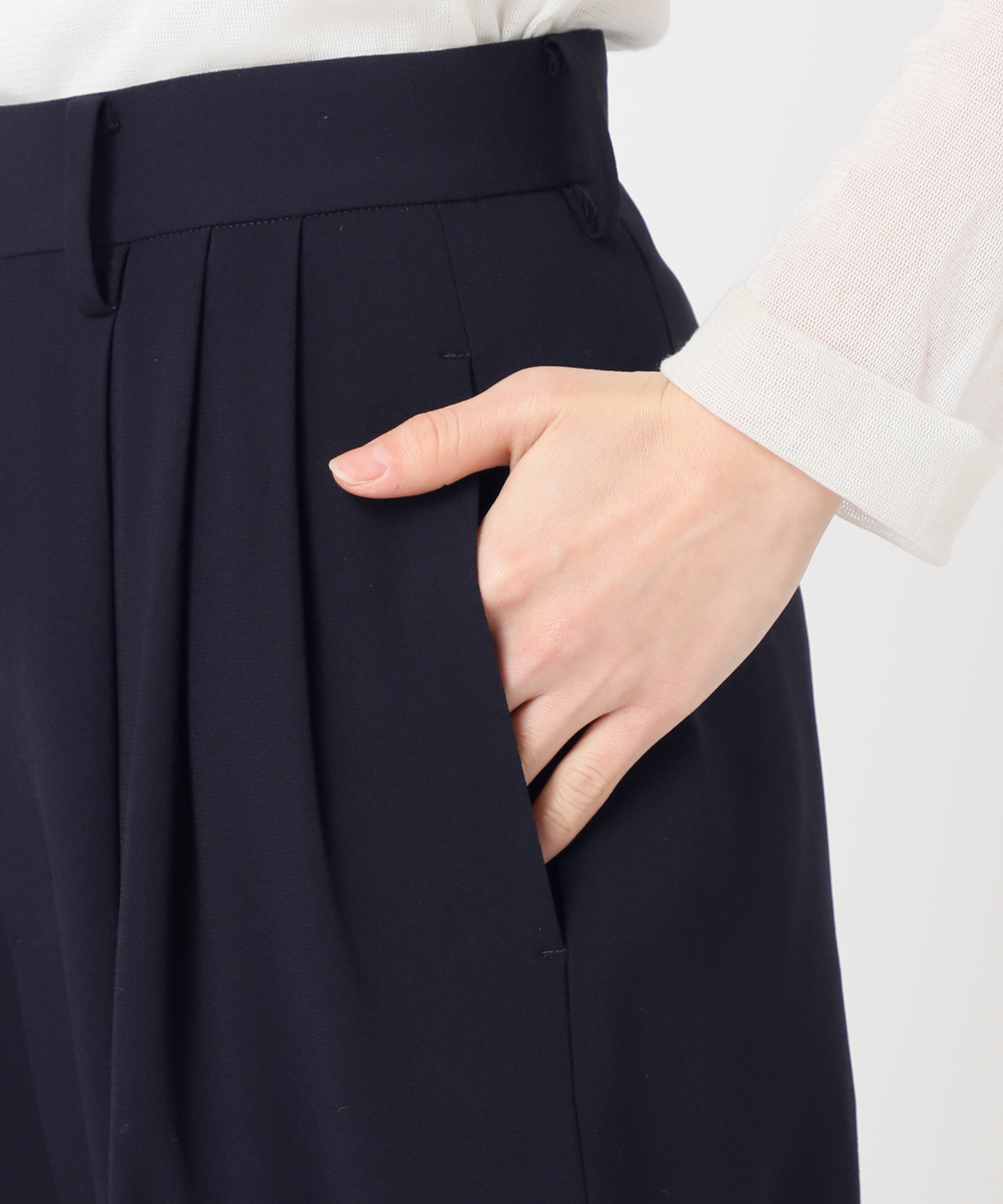 Georgette Tuck パンツ